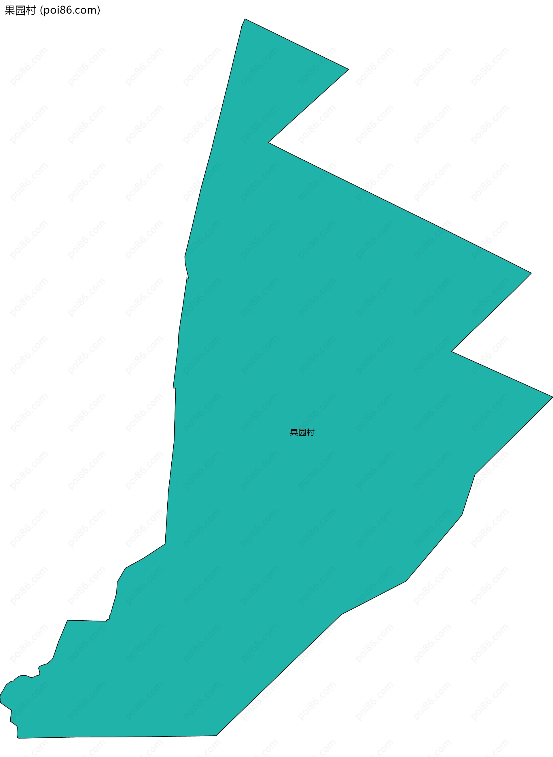 果园村边界地图