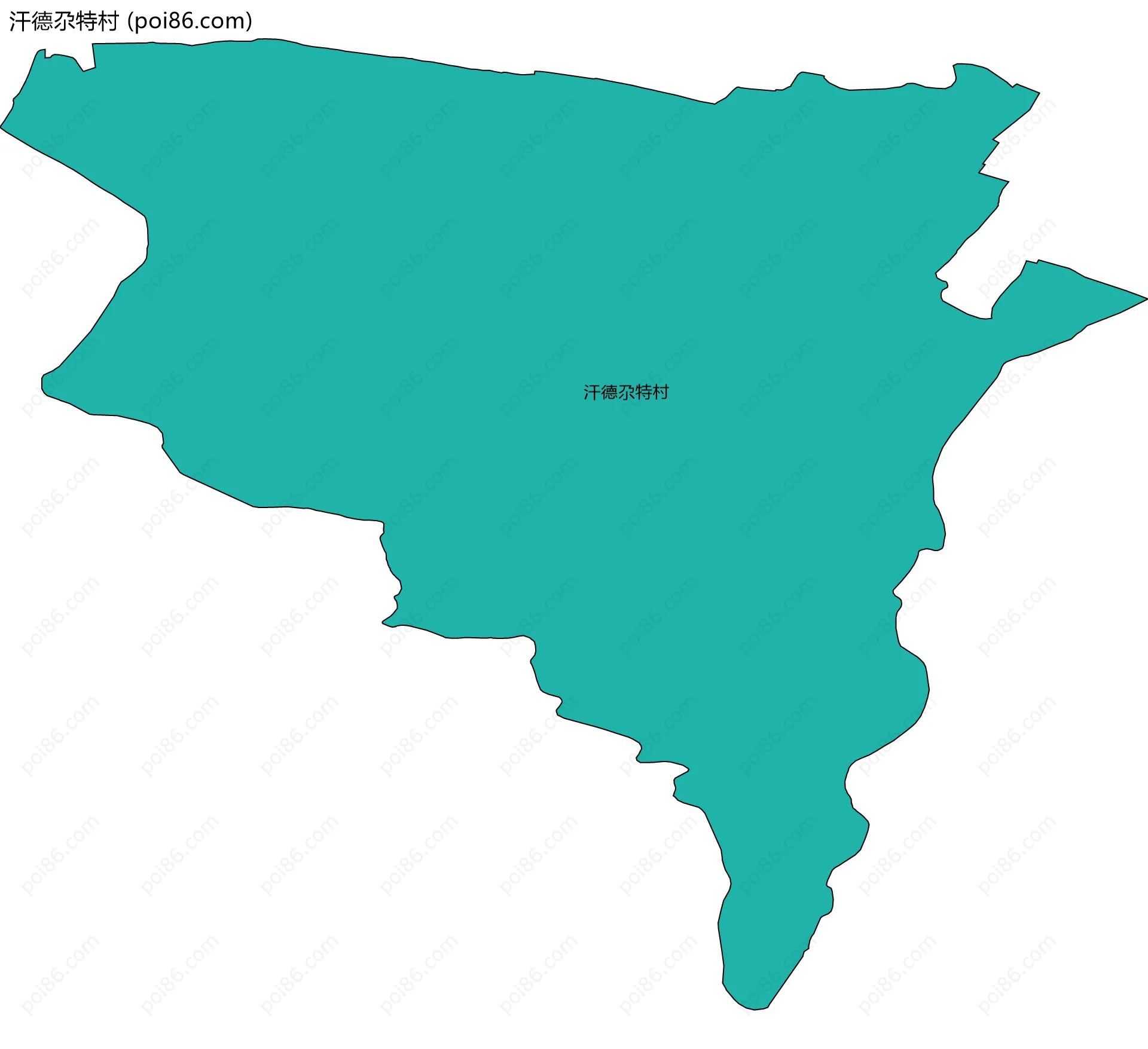 汗德尕特村边界地图