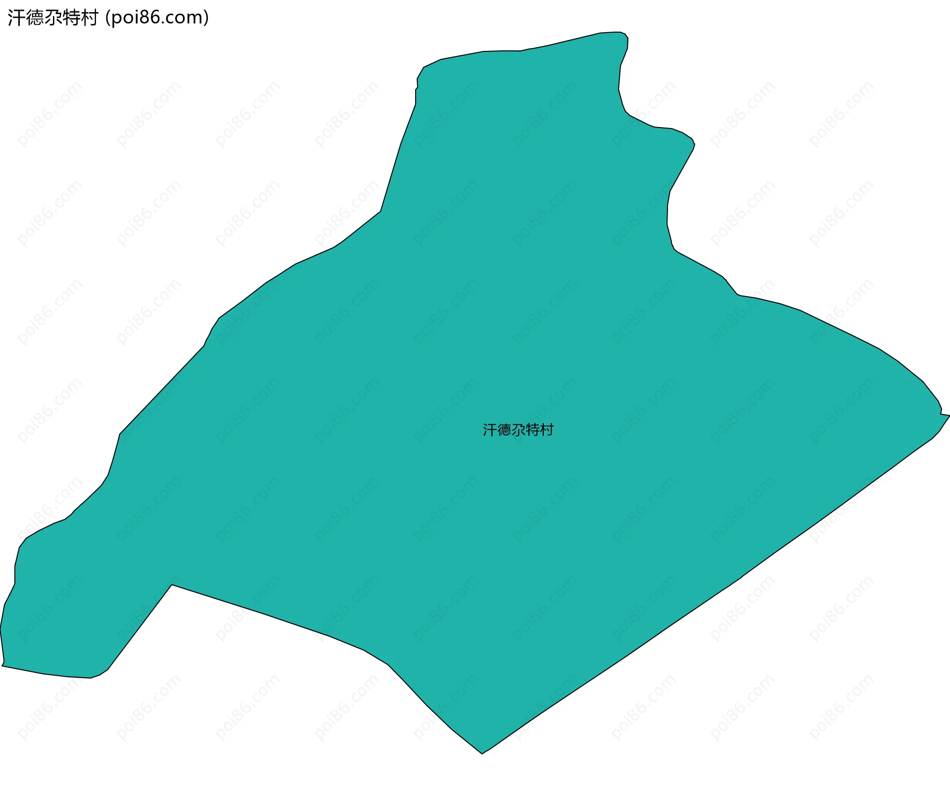 汗德尕特村边界地图