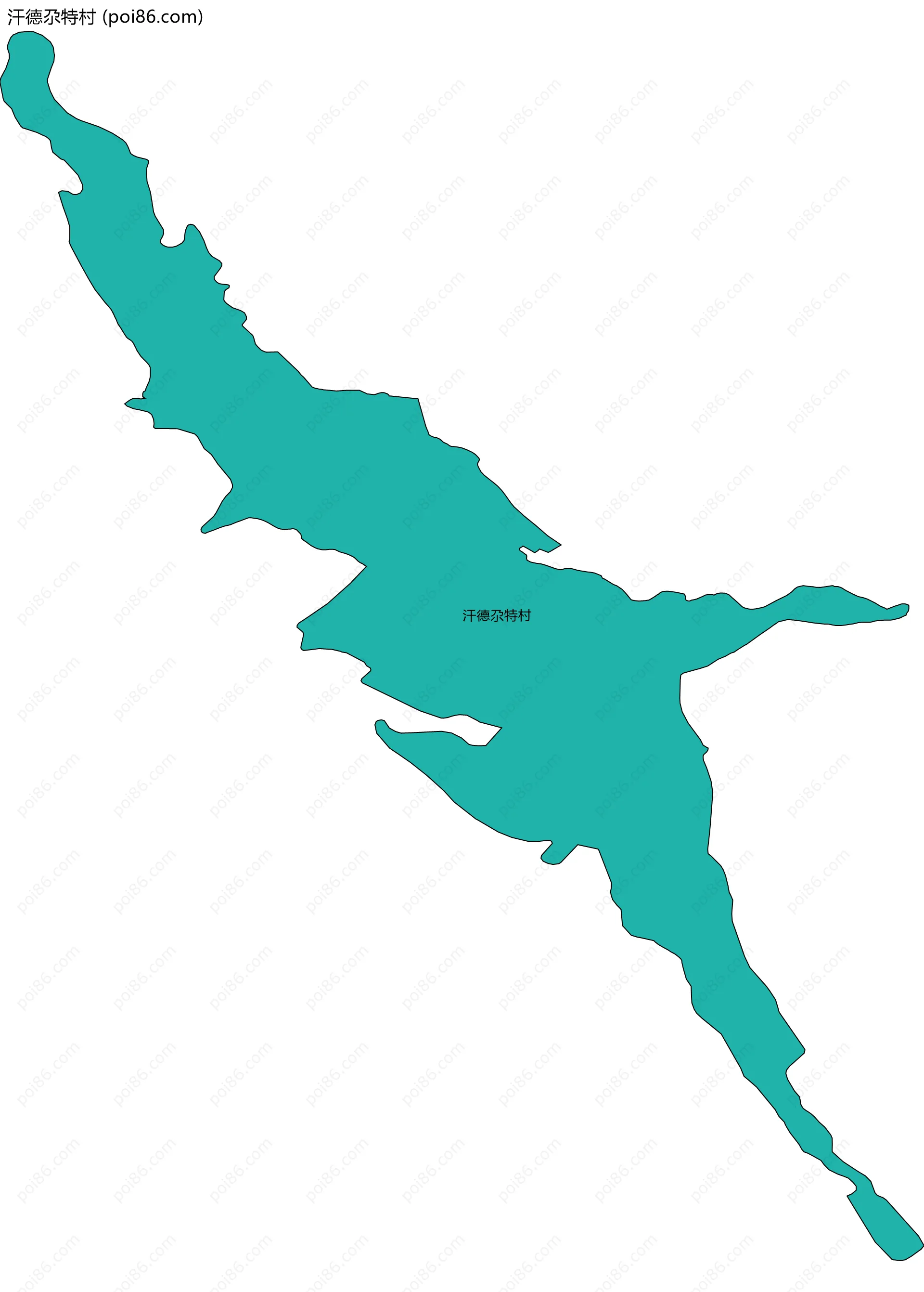 汗德尕特村边界地图