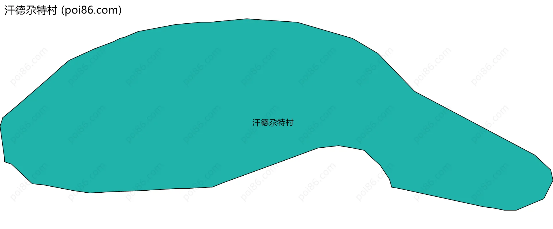 汗德尕特村边界地图