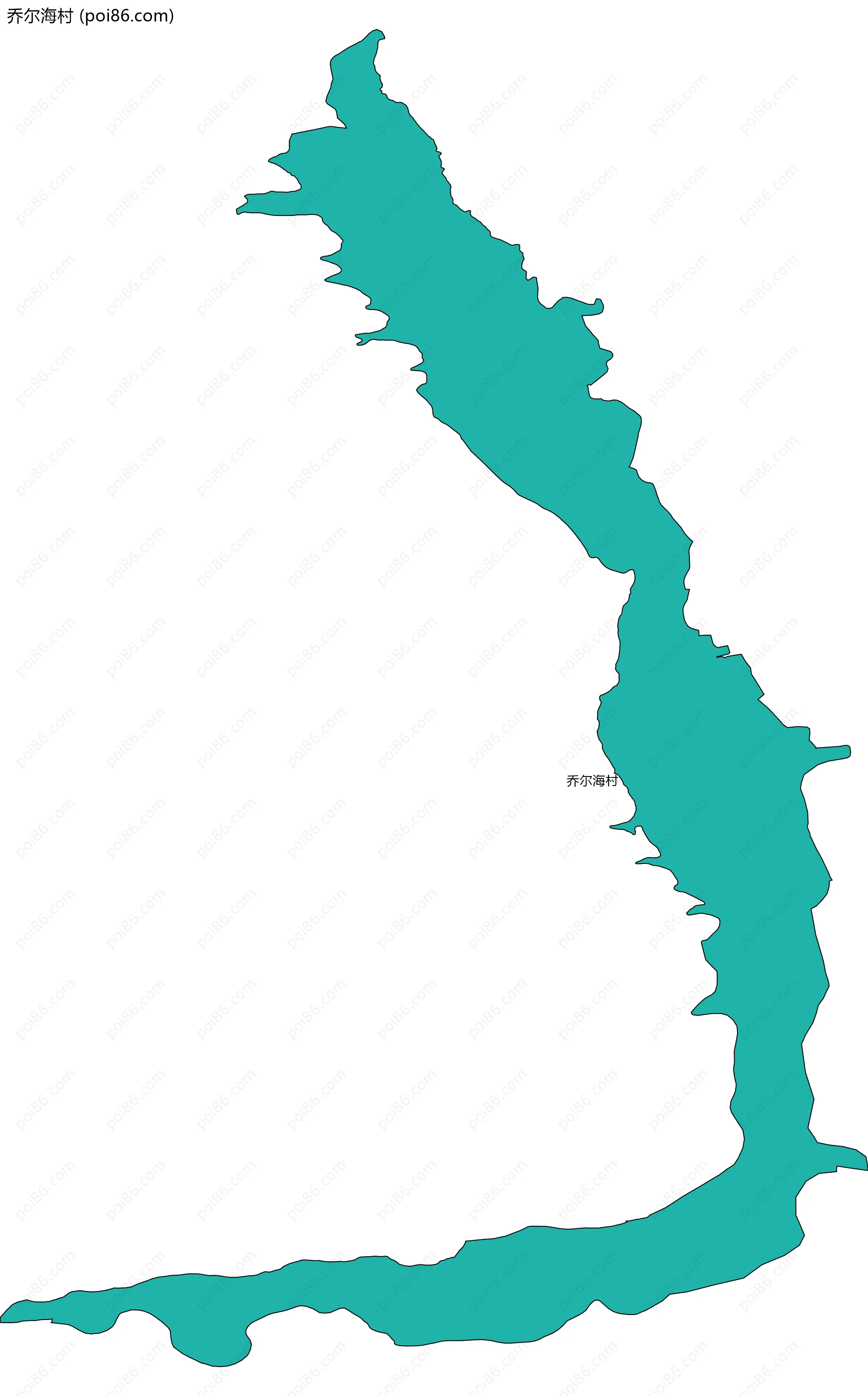 乔尔海村边界地图