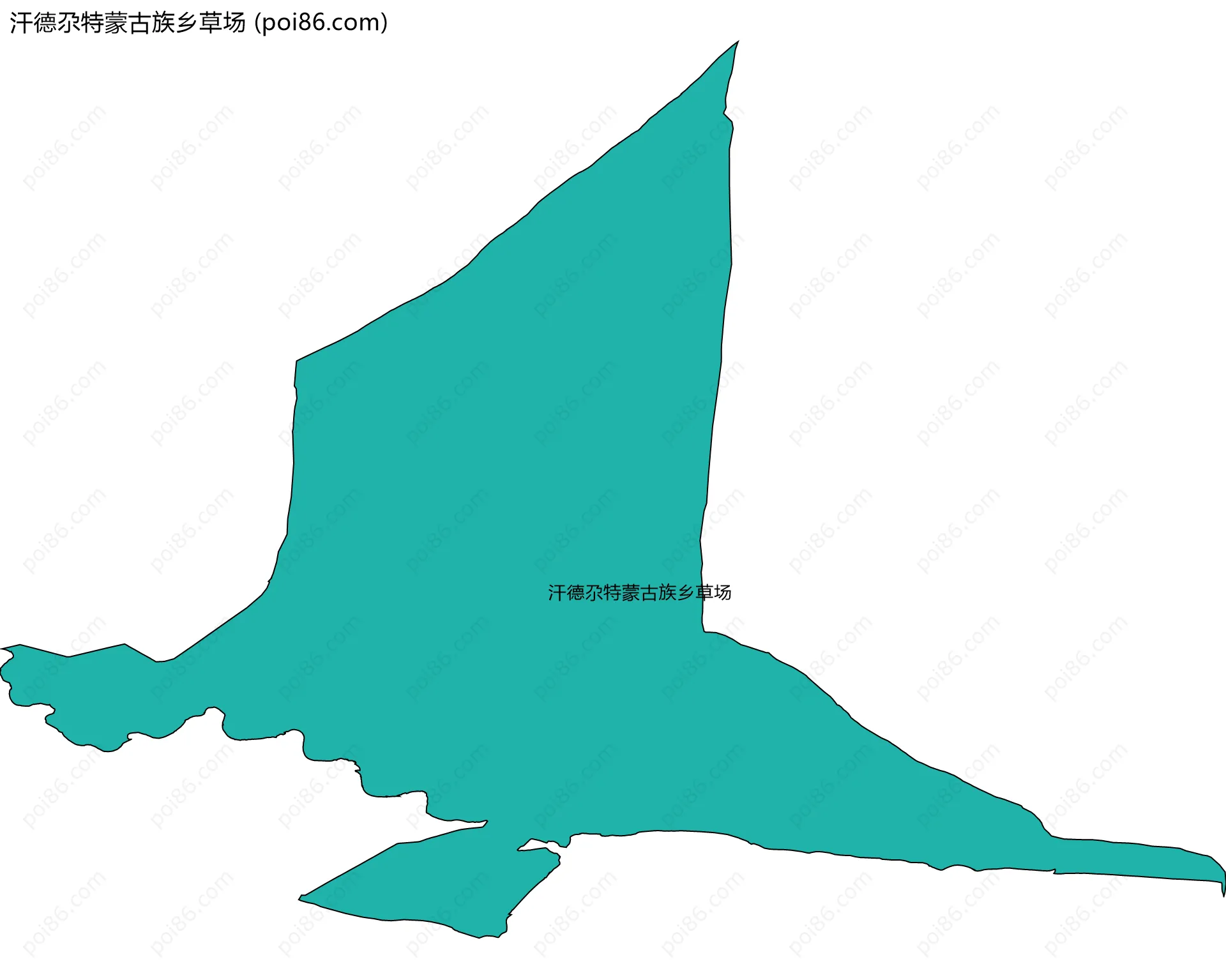 汗德尕特蒙古族乡草场边界地图
