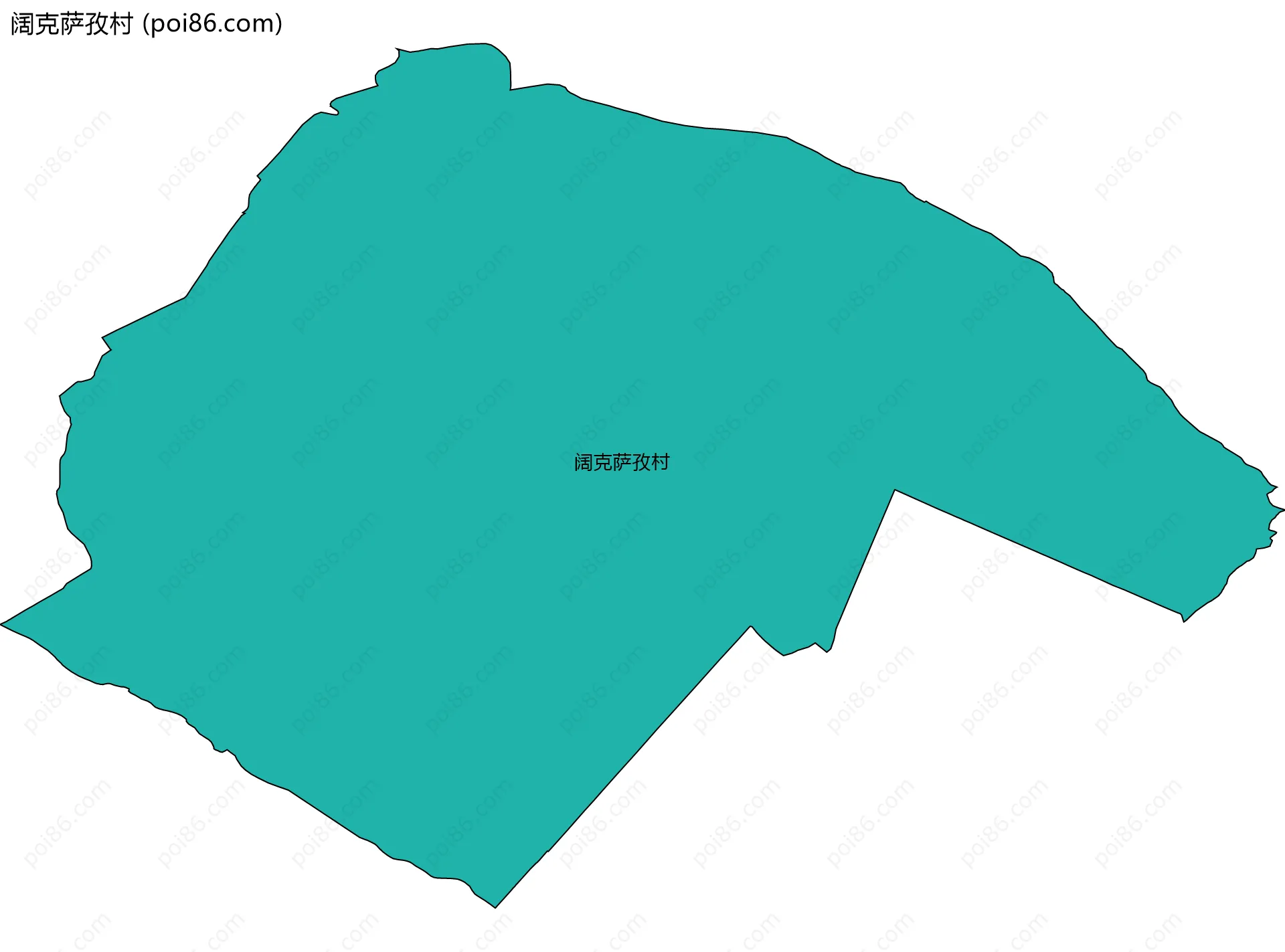 阔克萨孜村边界地图