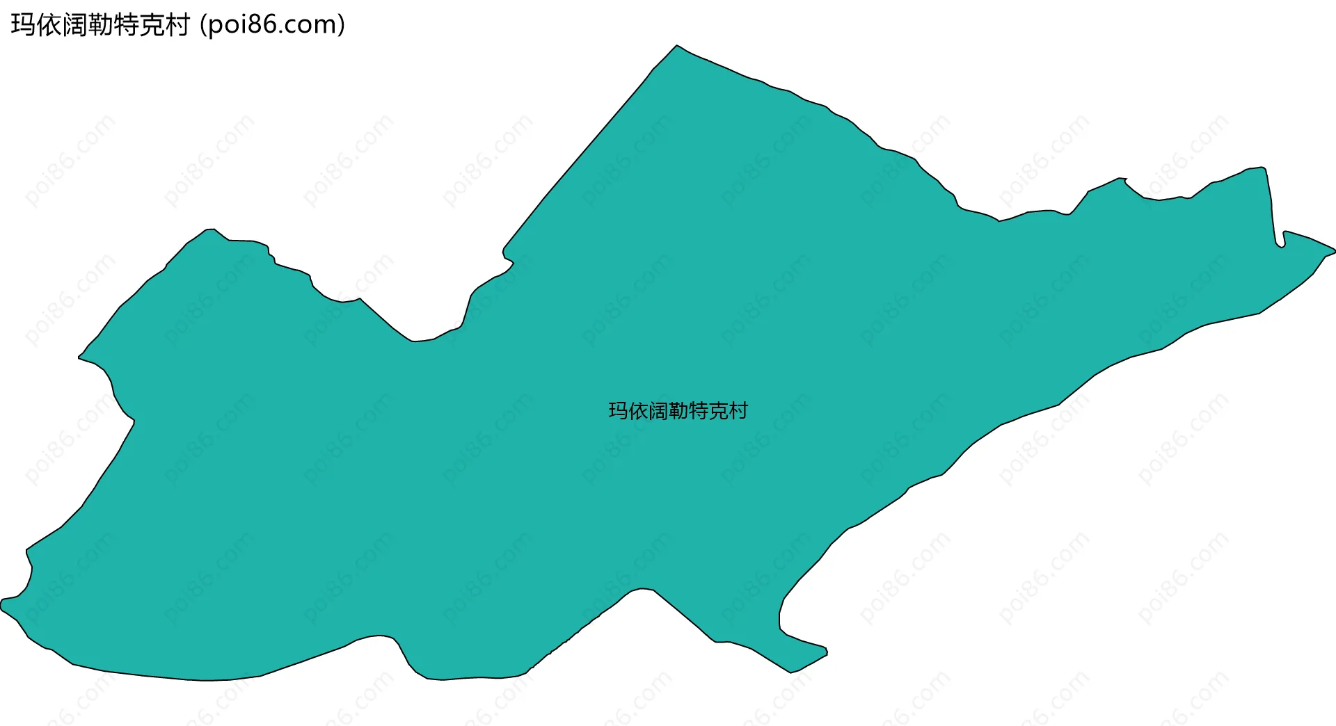 玛依阔勒特克村边界地图