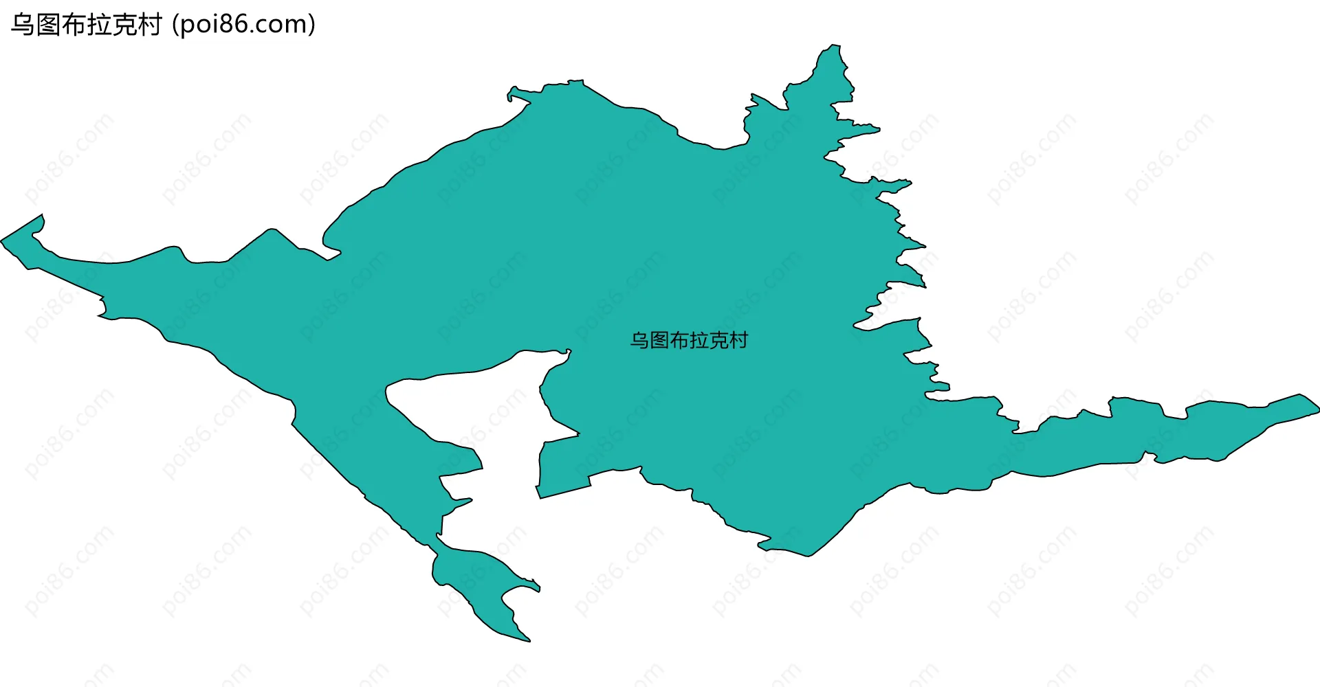乌图布拉克村边界地图