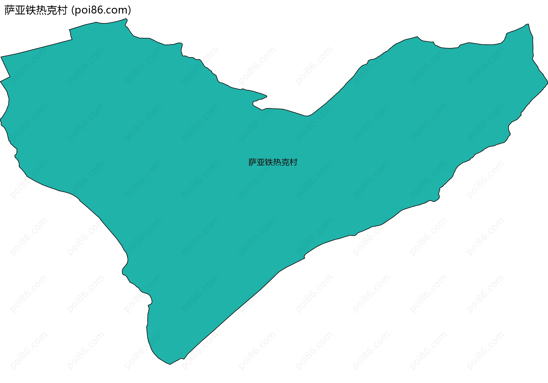 萨亚铁热克村边界地图