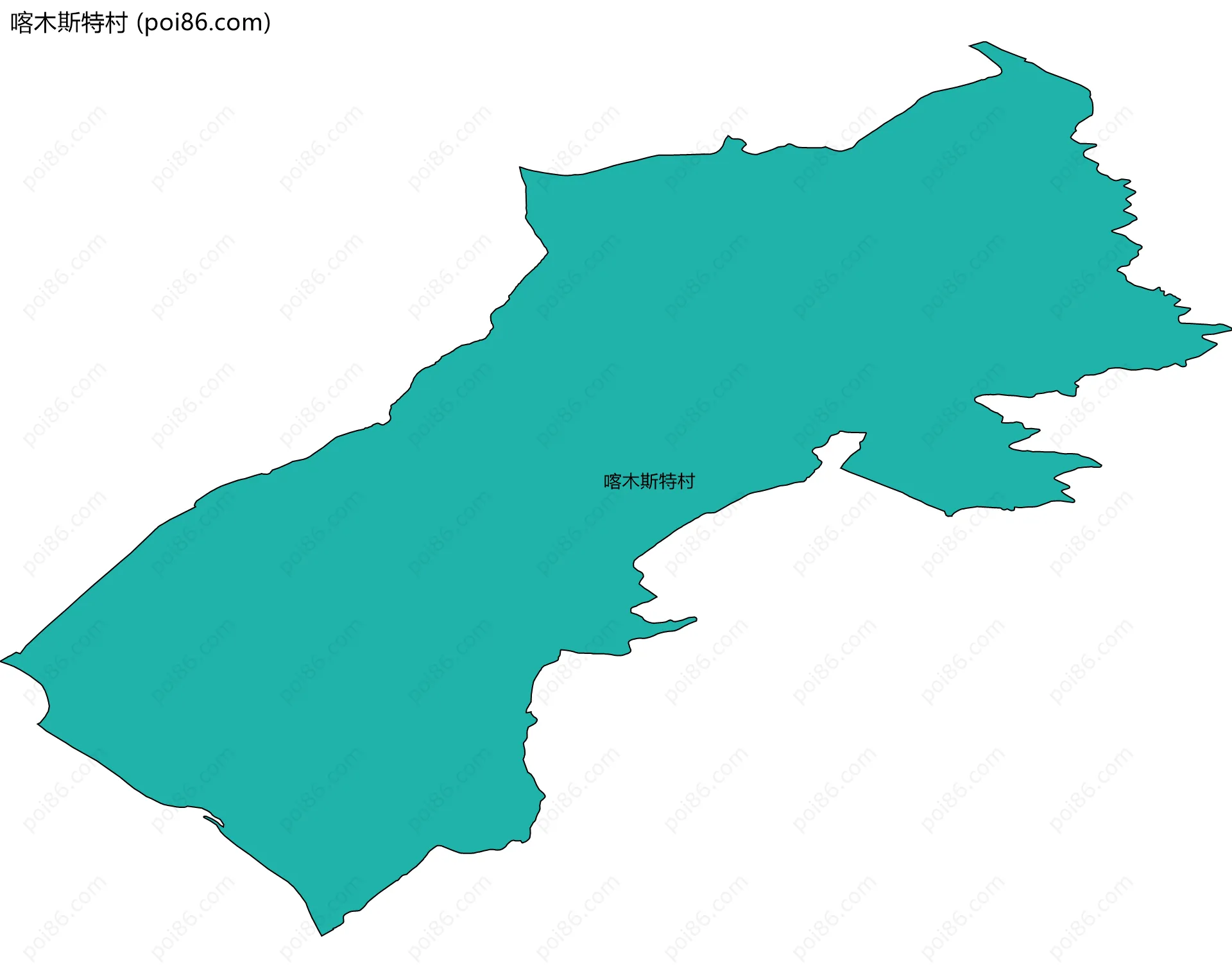 喀木斯特村边界地图