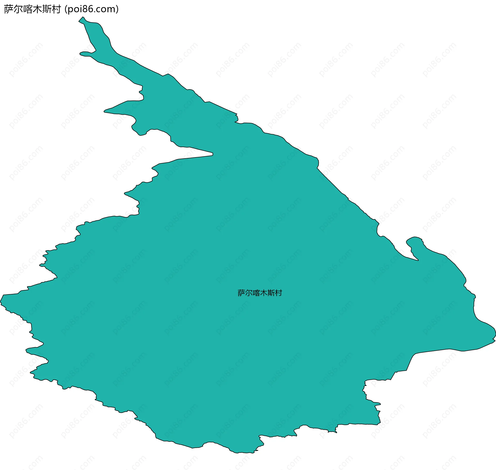 萨尔喀木斯村边界地图
