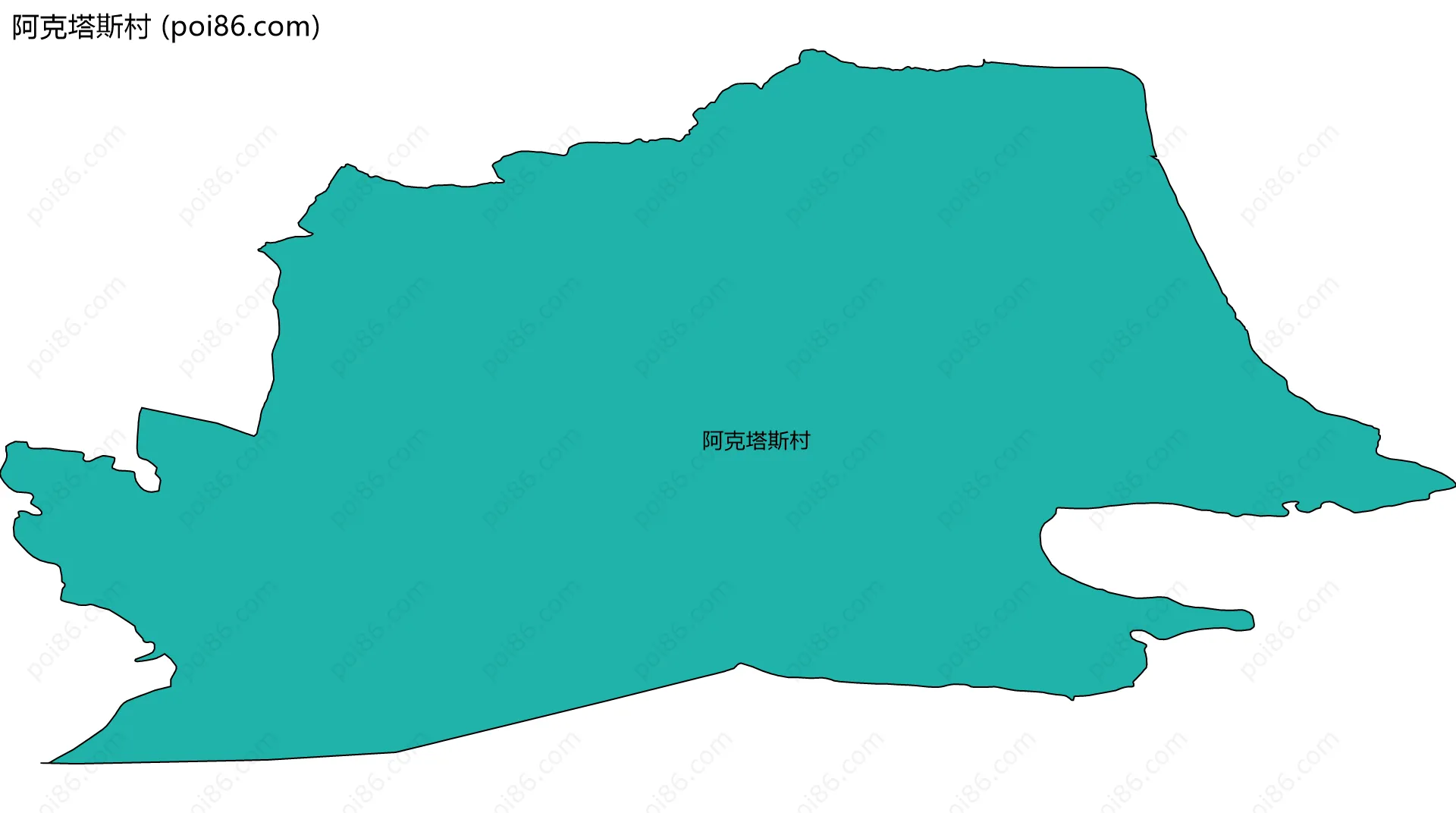 阿克塔斯村边界地图