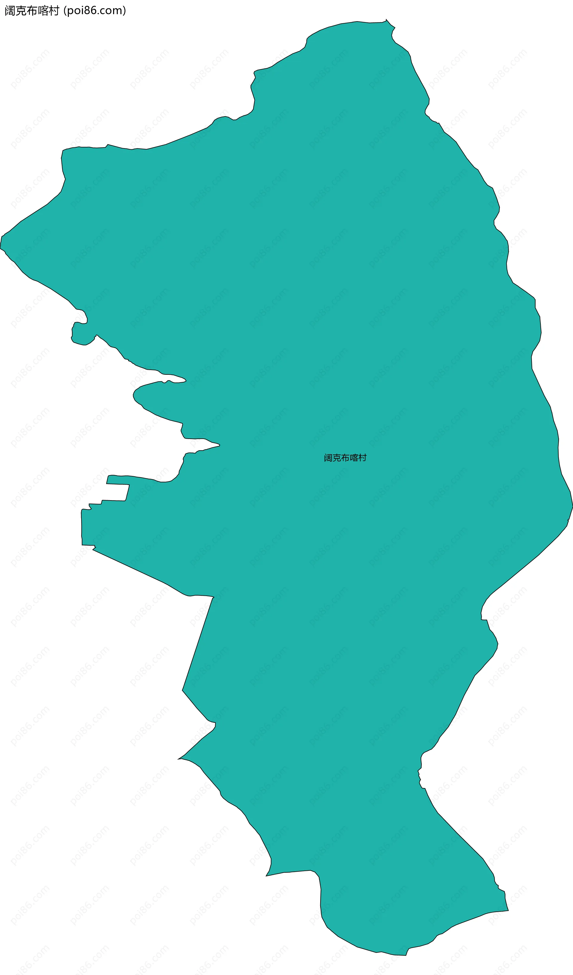 阔克布喀村边界地图
