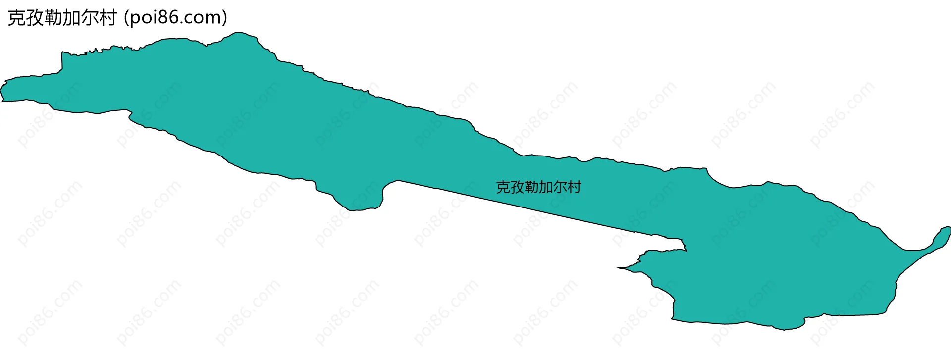 克孜勒加尔村边界地图