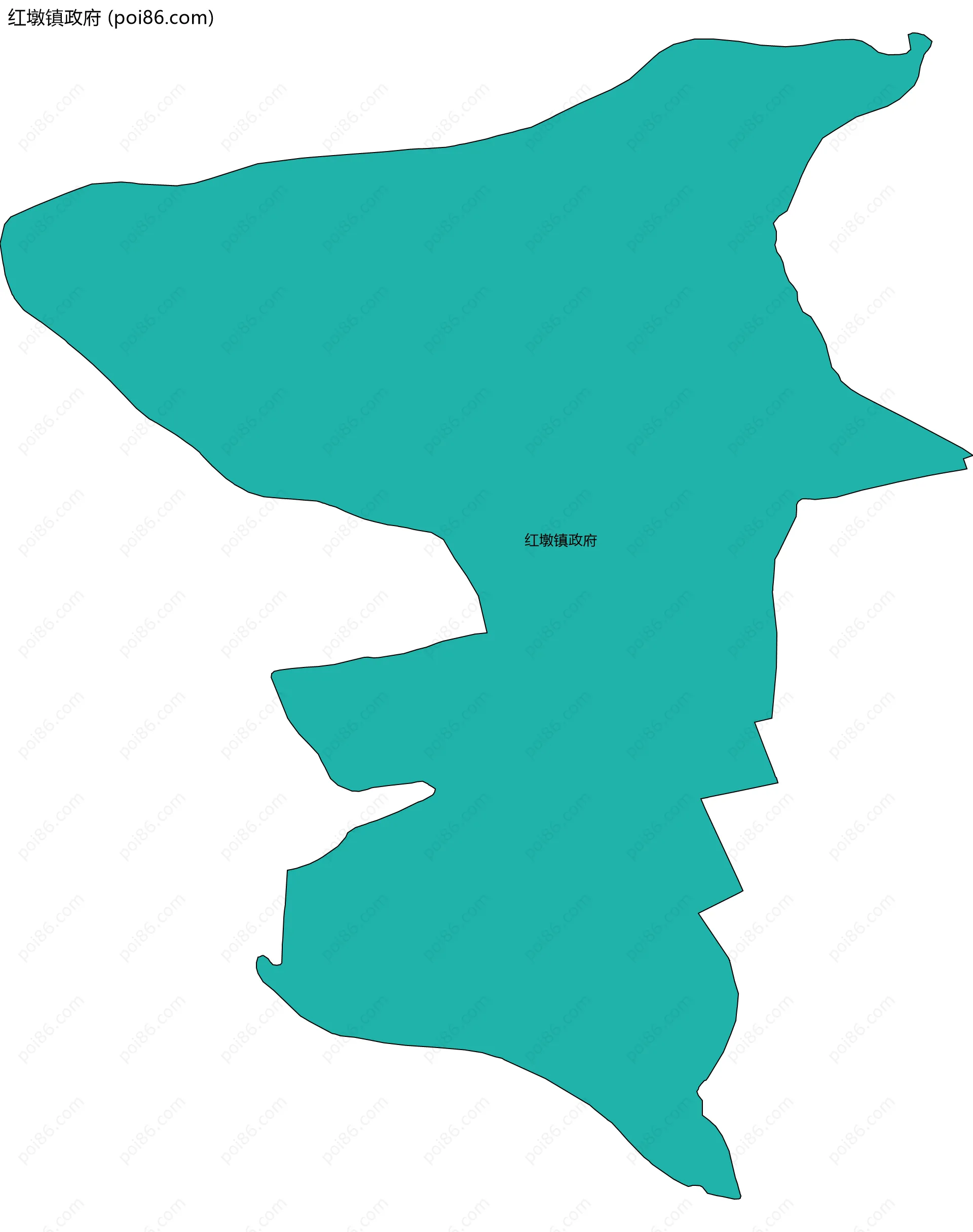 红墩镇政府边界地图