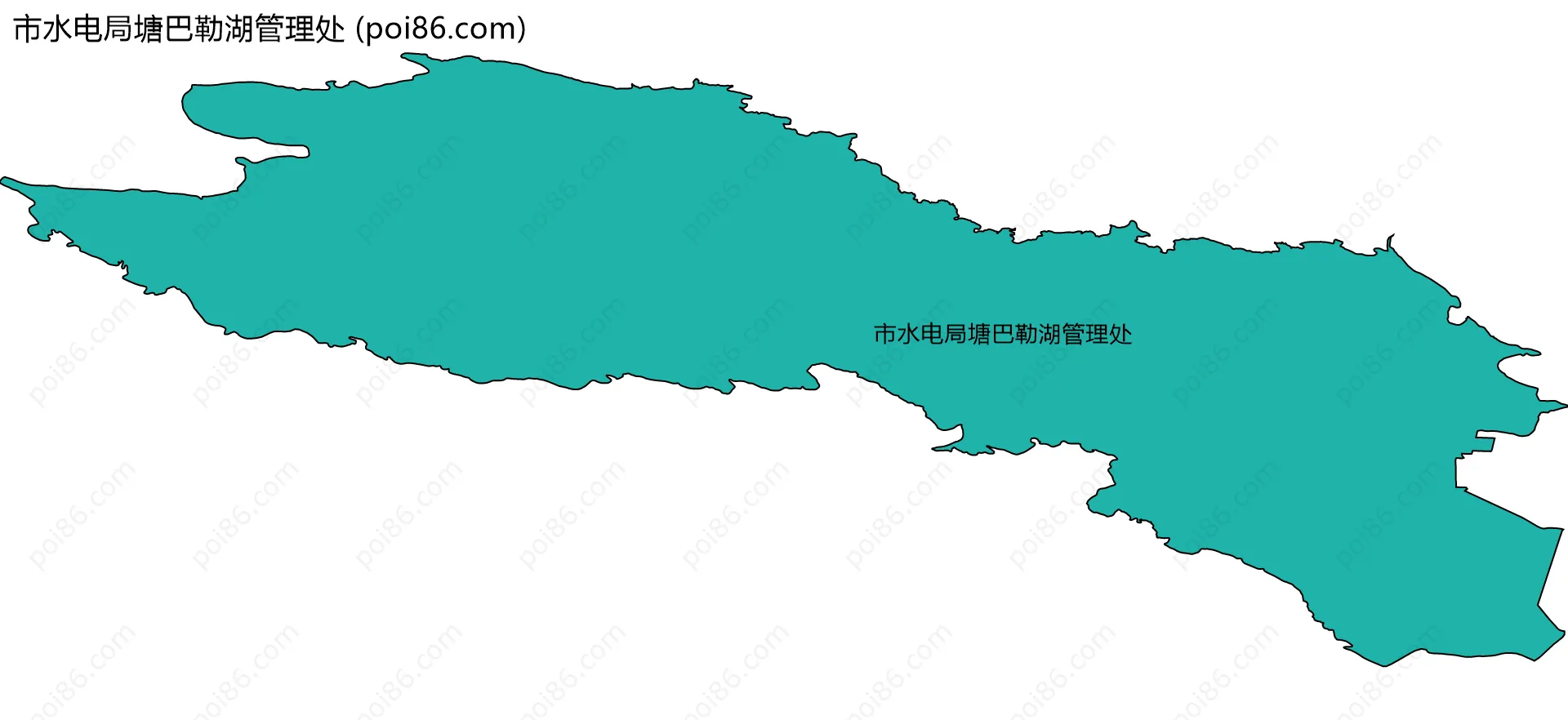 市水电局塘巴勒湖管理处边界地图