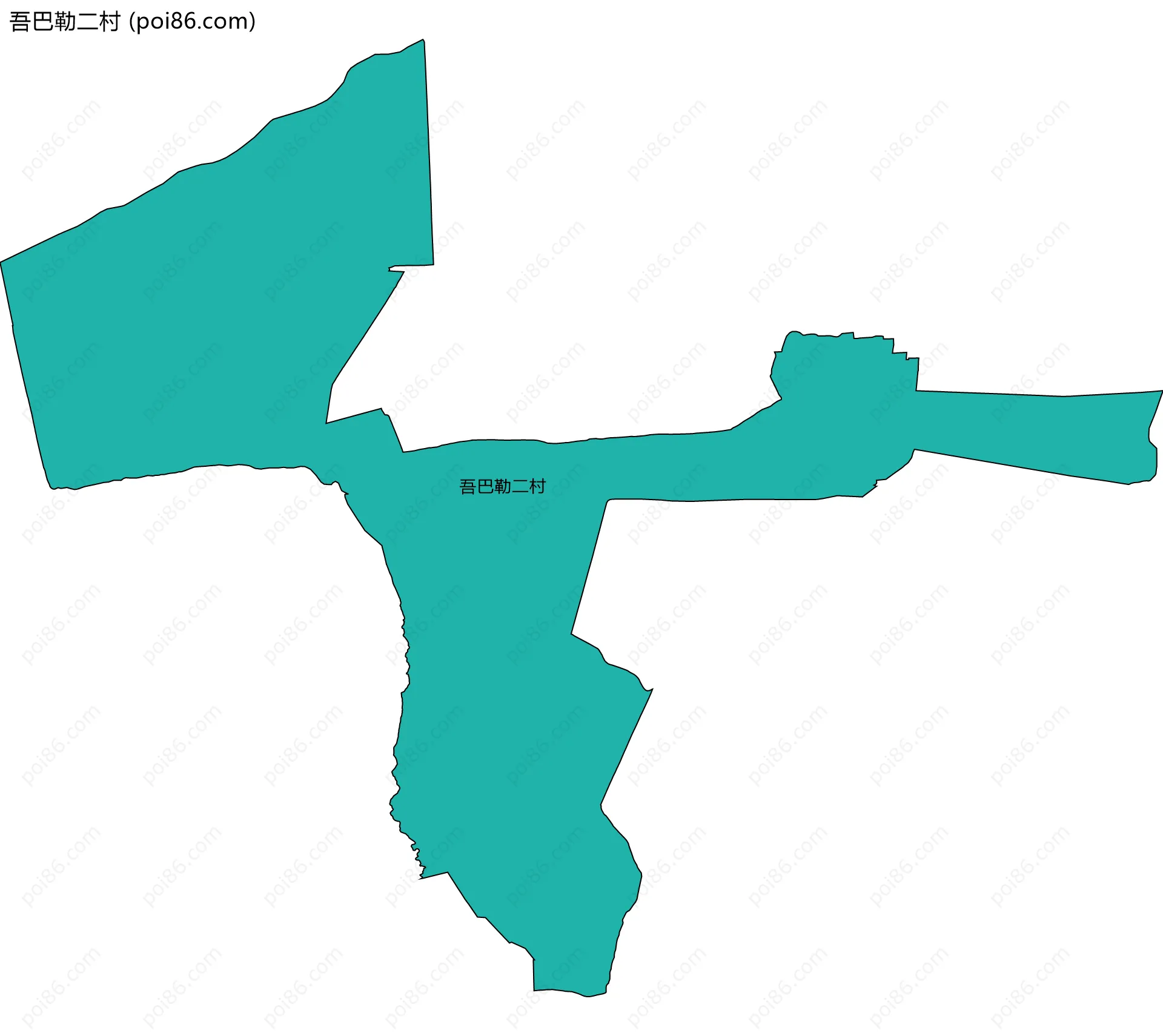 吾巴勒二村边界地图