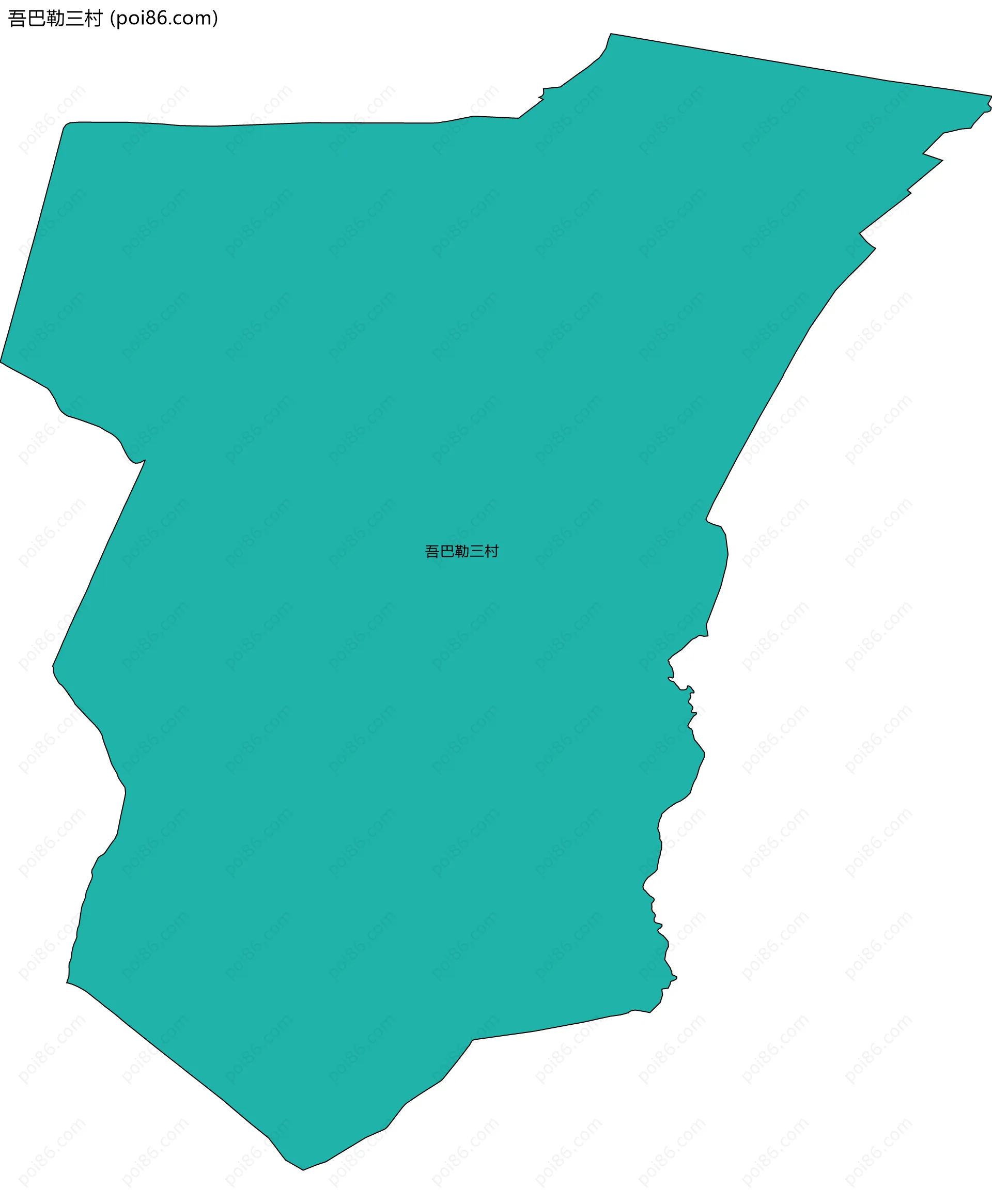 吾巴勒三村边界地图