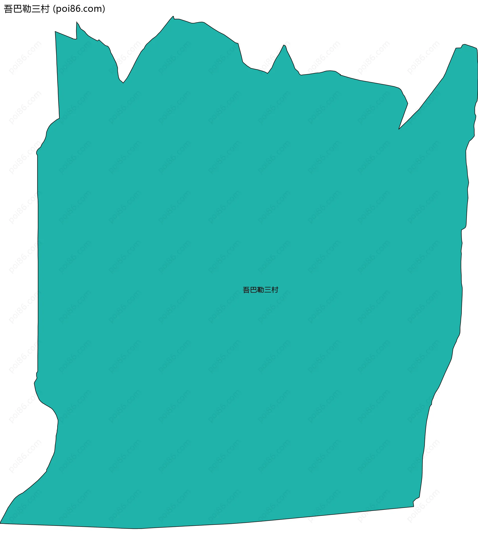 吾巴勒三村边界地图