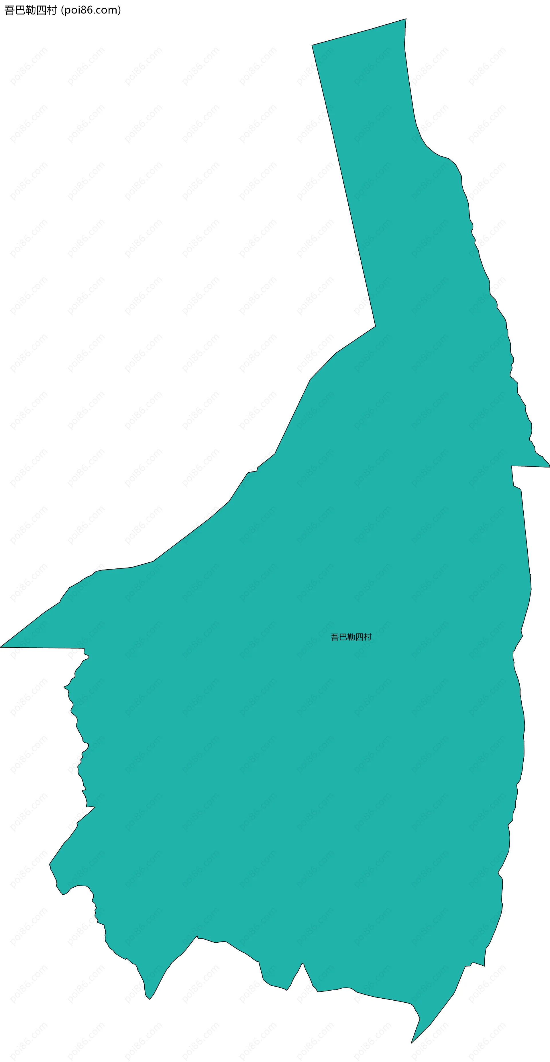 吾巴勒四村边界地图