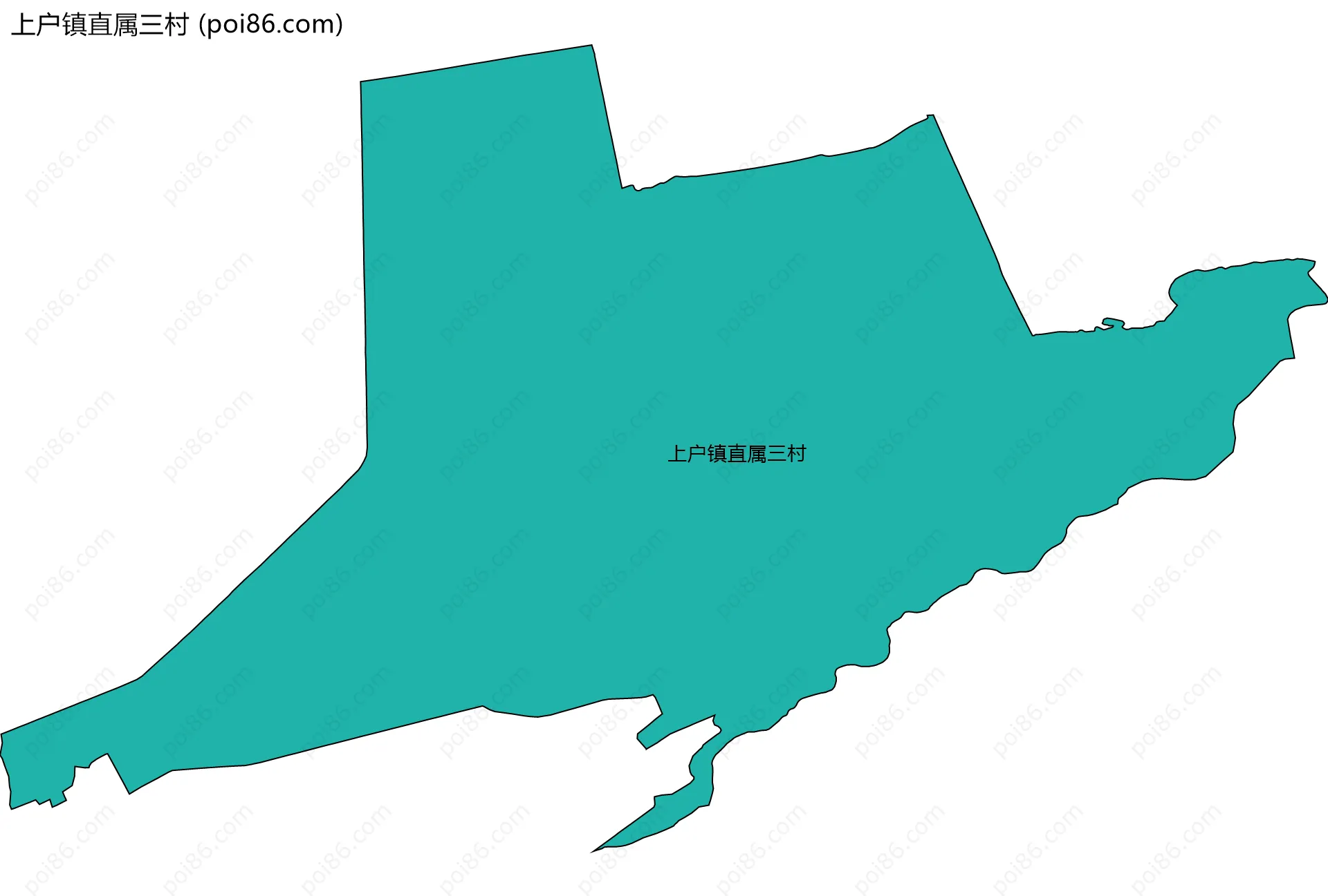 上户镇直属三村边界地图