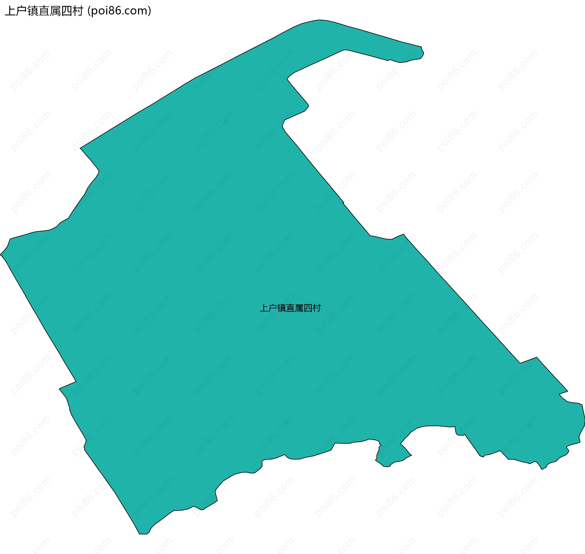 上户镇直属四村边界地图