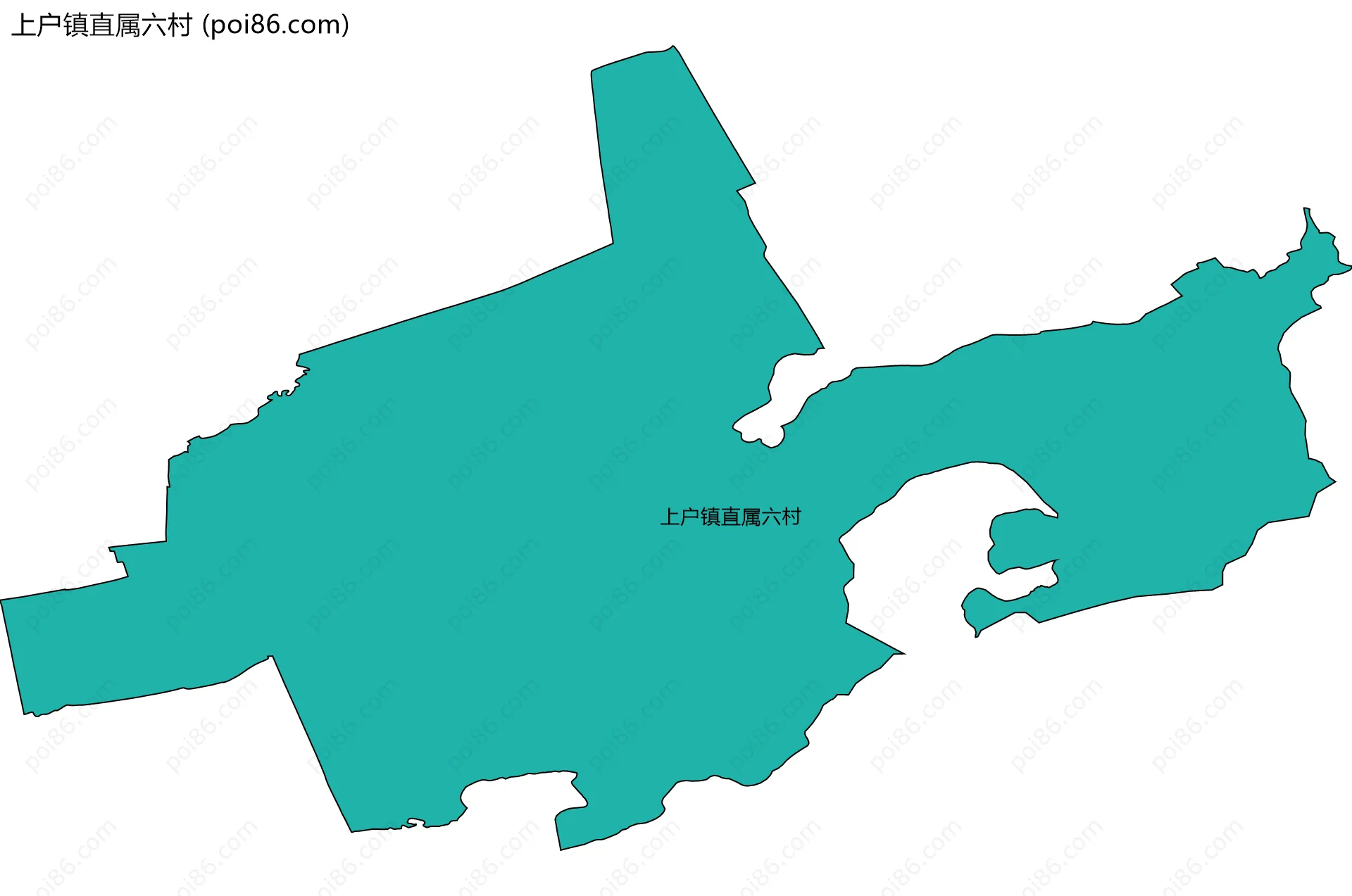 上户镇直属六村边界地图