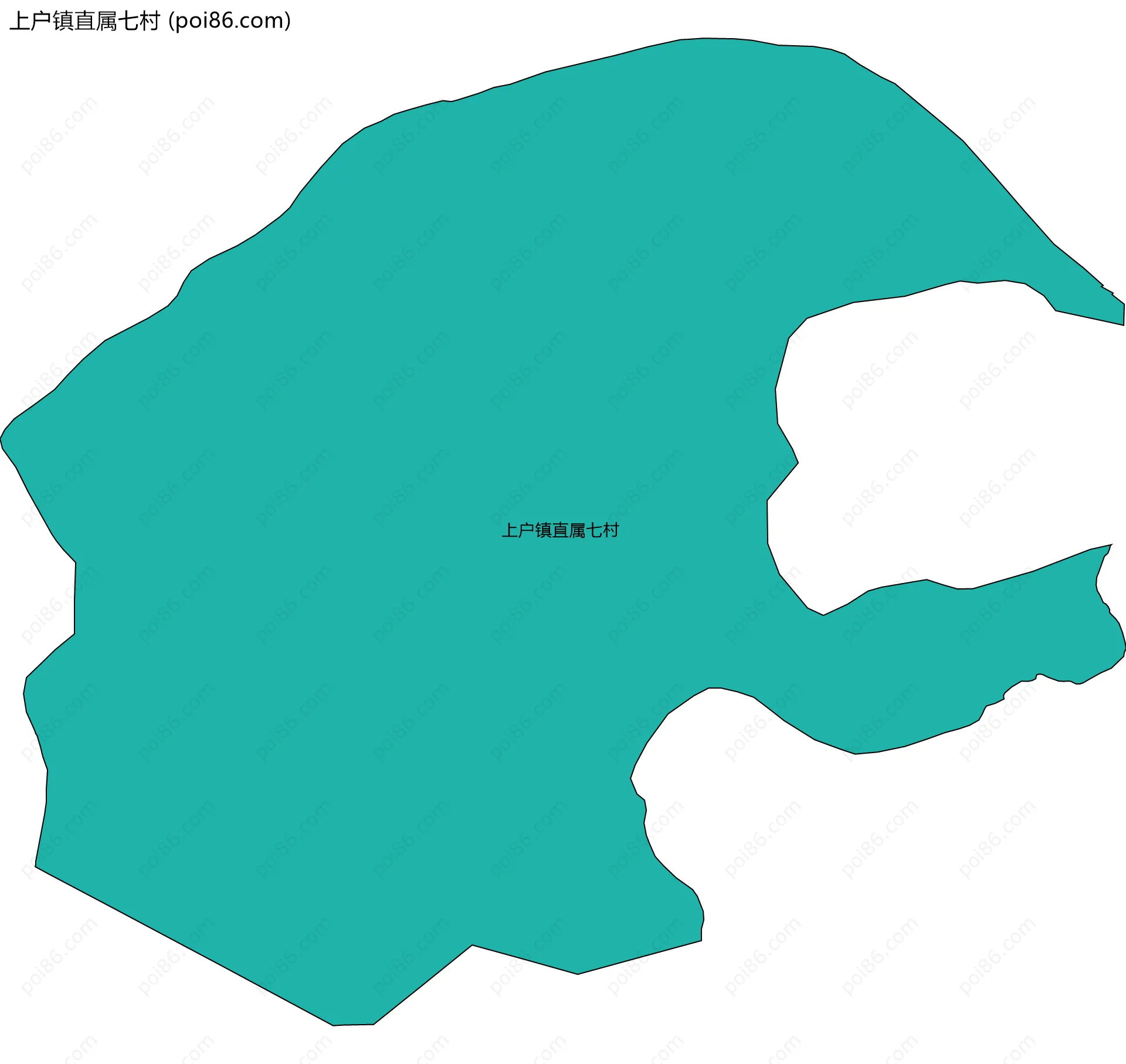 上户镇直属七村边界地图