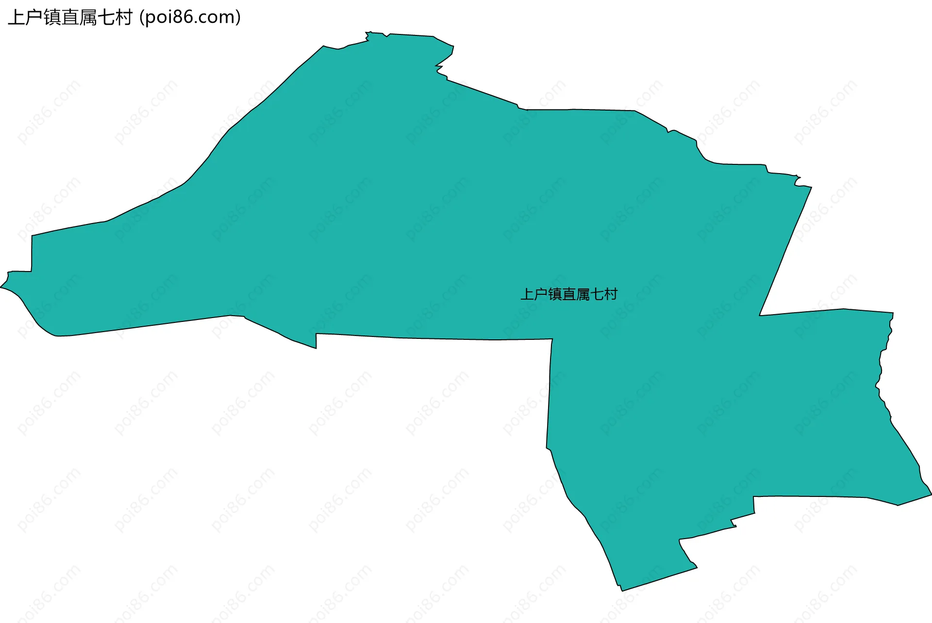 上户镇直属七村边界地图