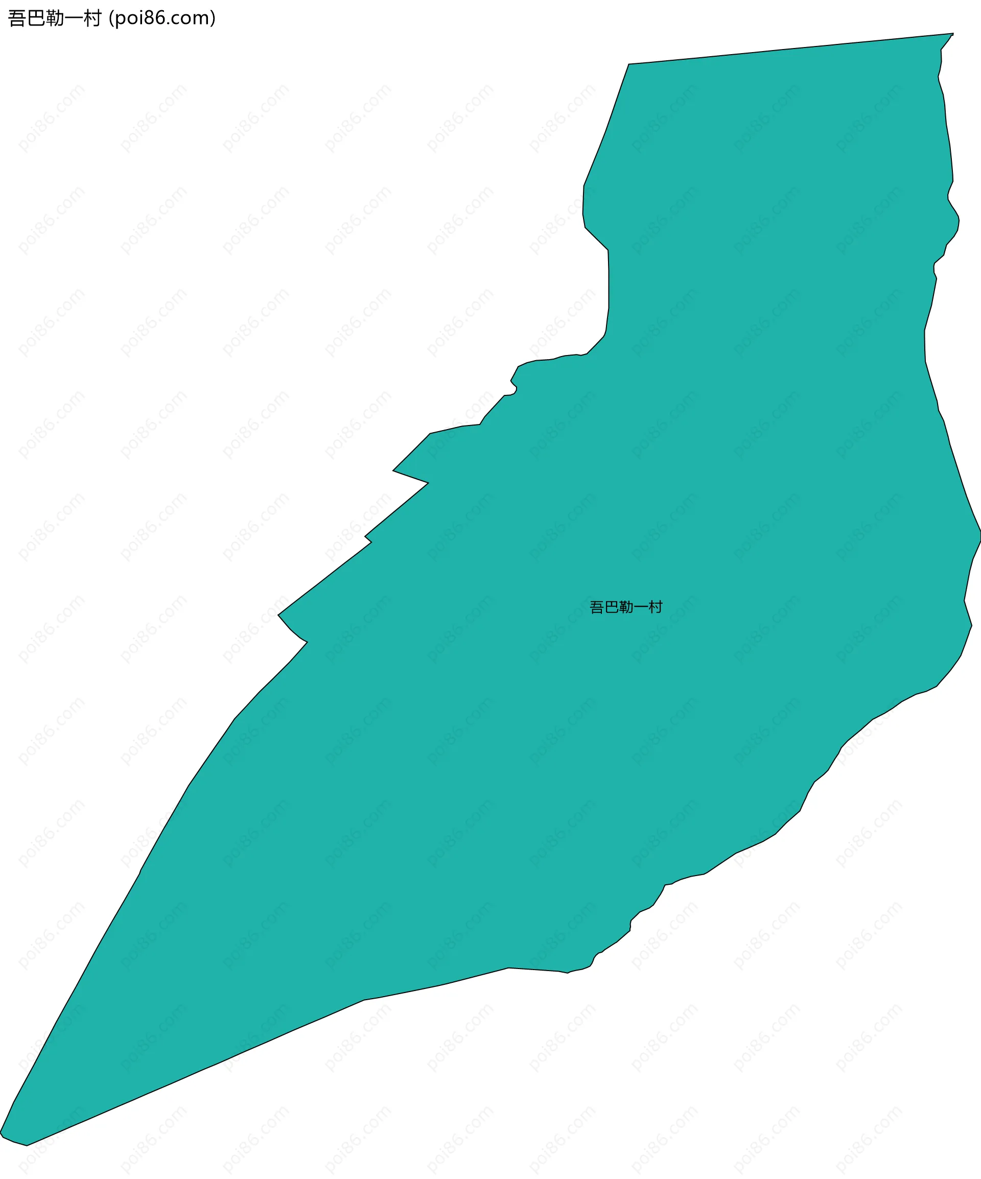 吾巴勒一村边界地图