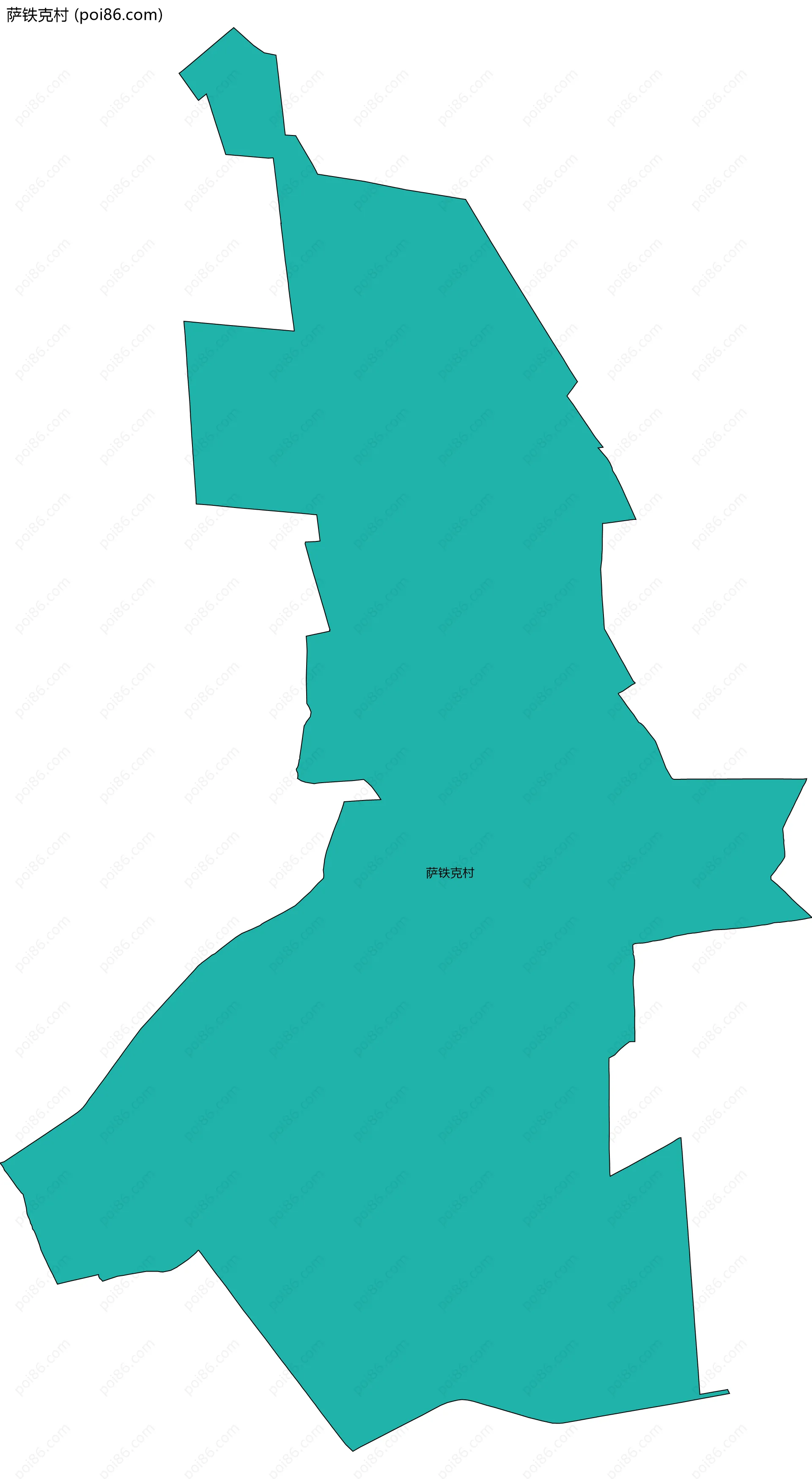 萨铁克村边界地图