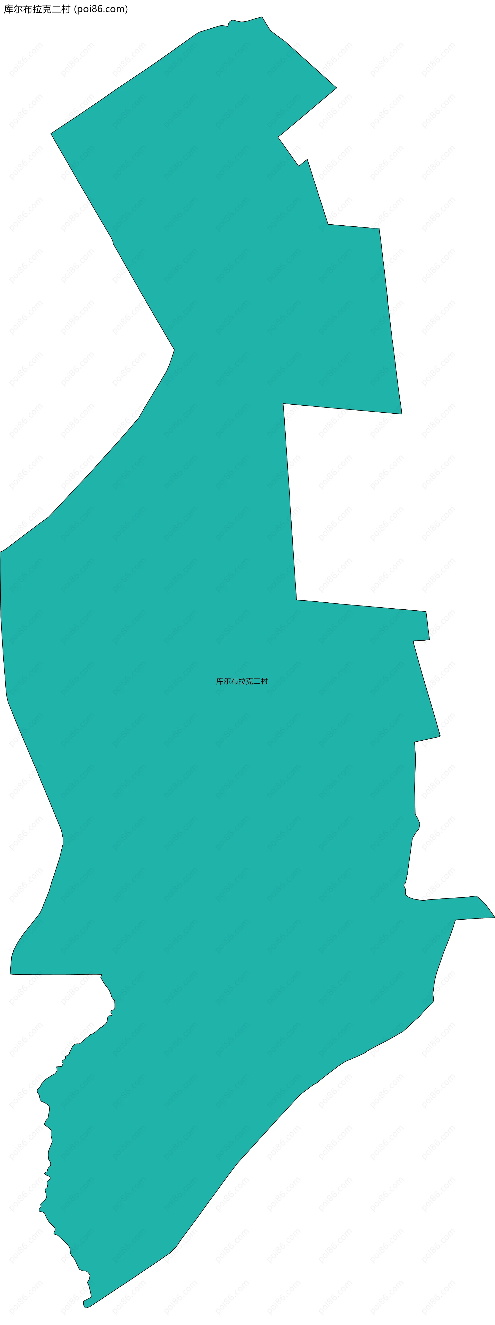 库尔布拉克二村边界地图