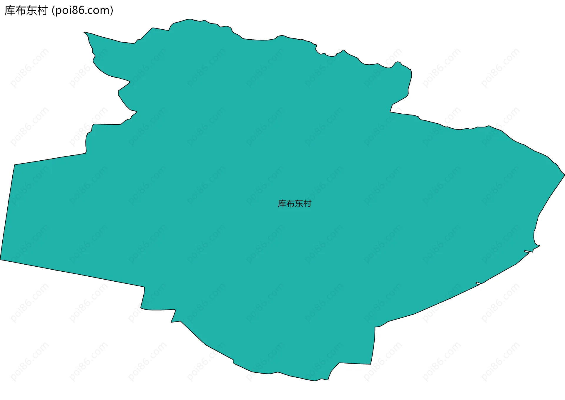 库布东村边界地图