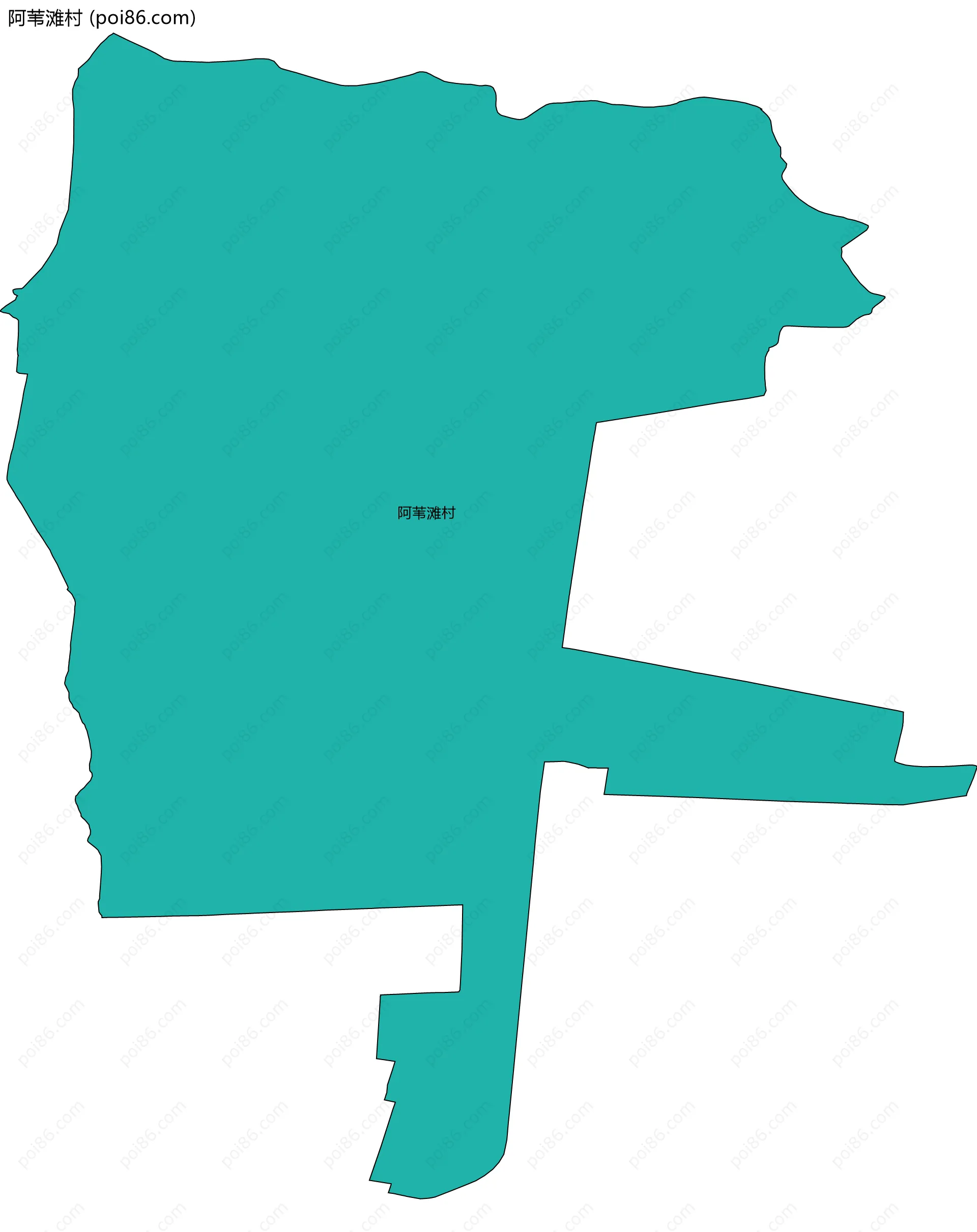 阿苇滩村边界地图