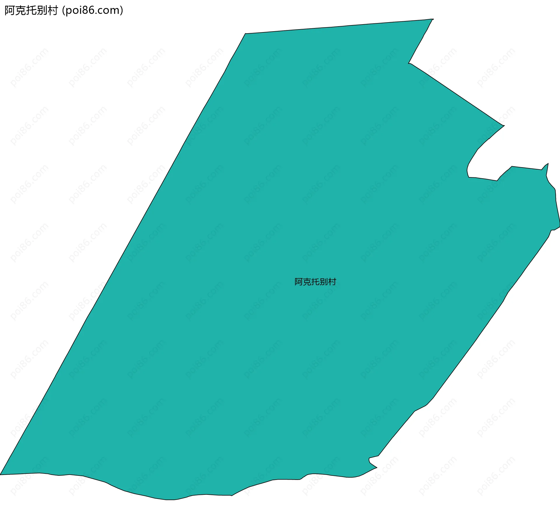 阿克托别村边界地图