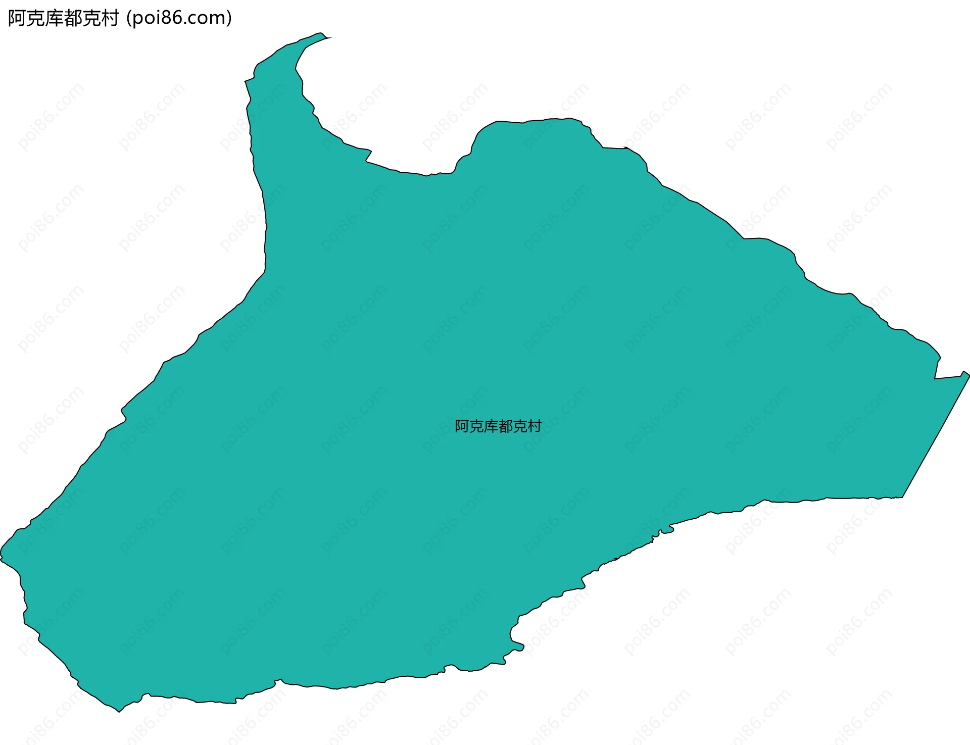 阿克库都克村边界地图