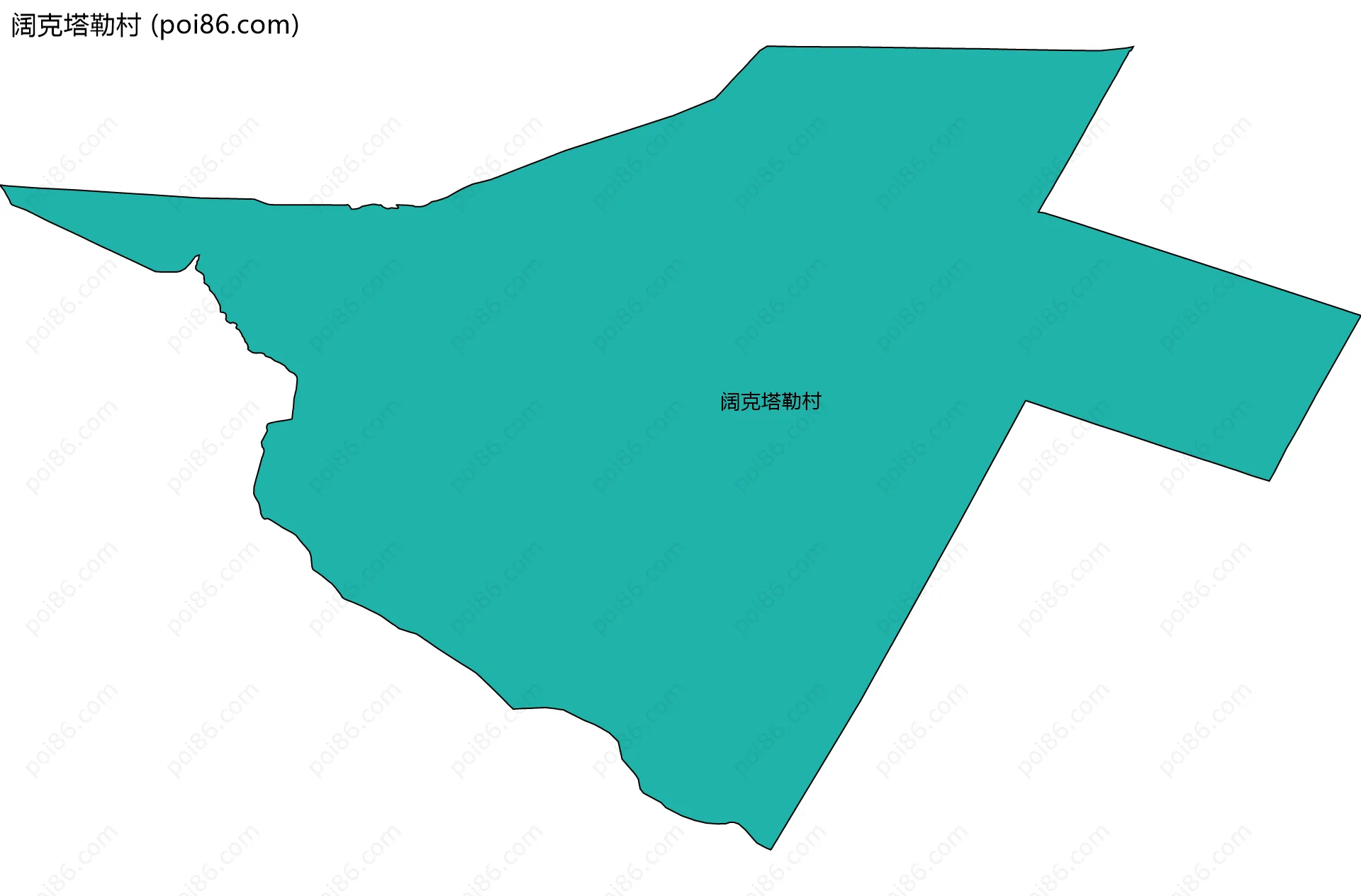 阔克塔勒村边界地图