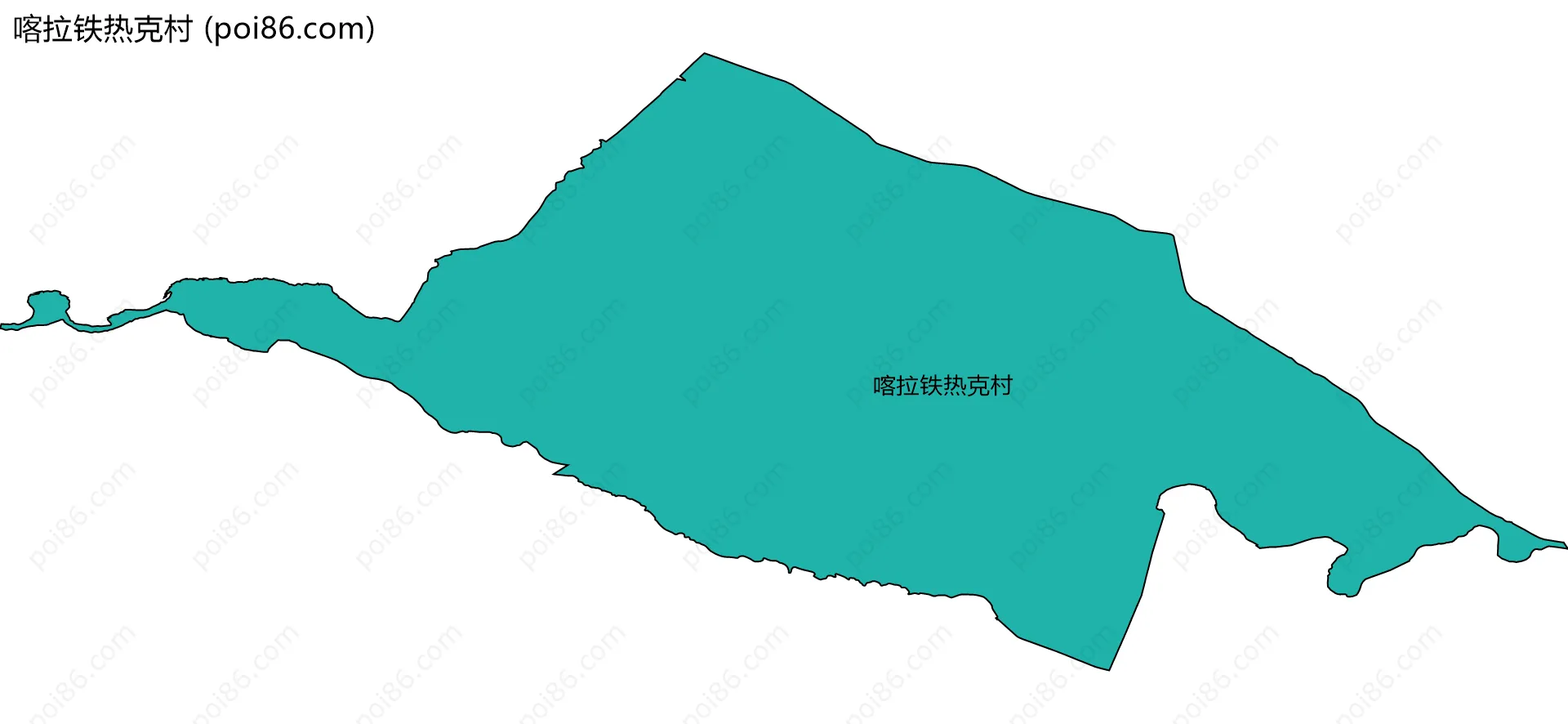 喀拉铁热克村边界地图