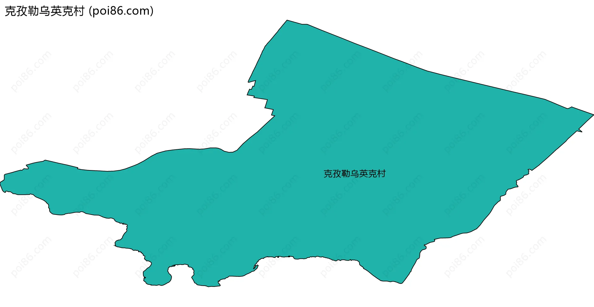 克孜勒乌英克村边界地图