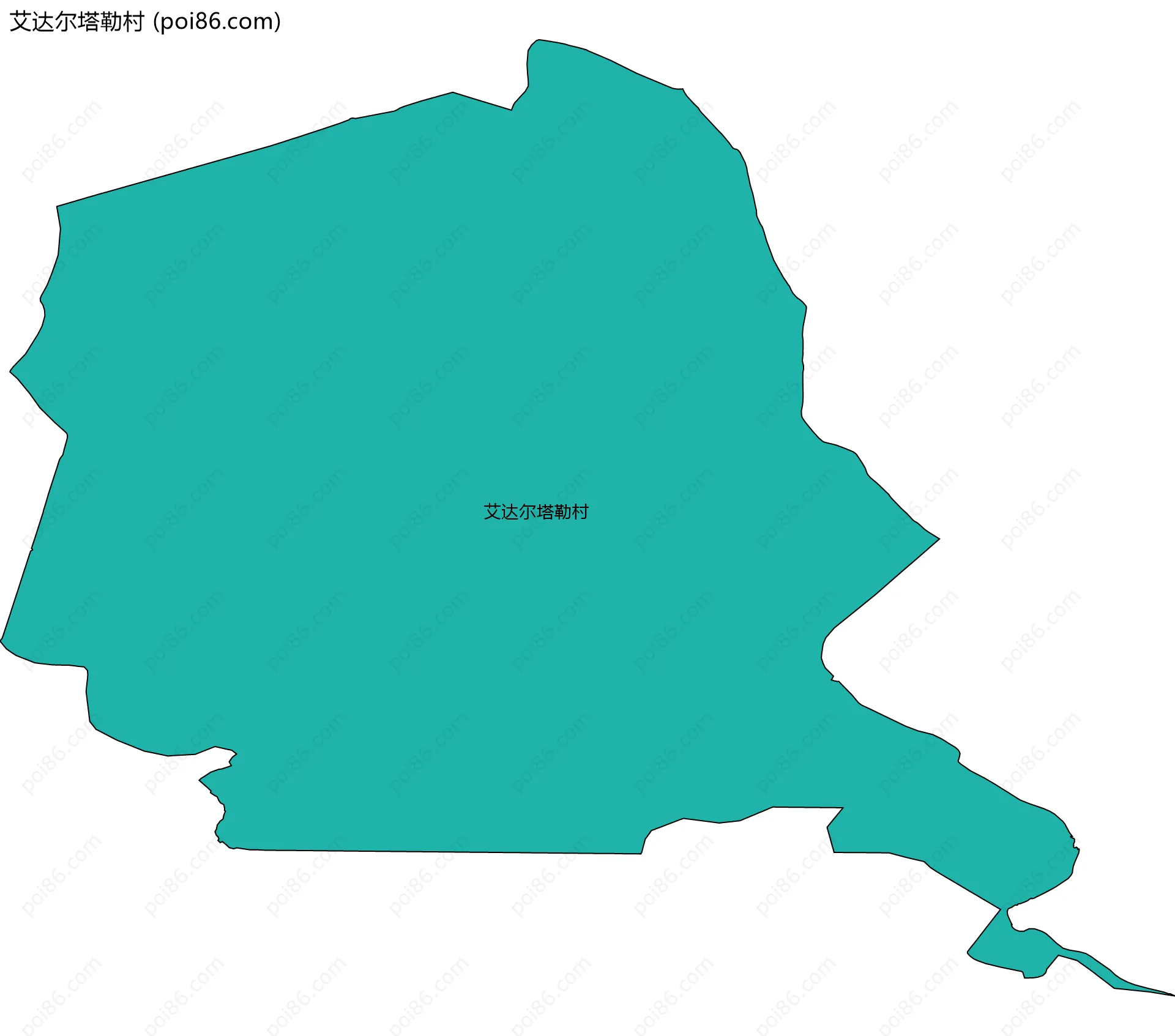 艾达尔塔勒村边界地图