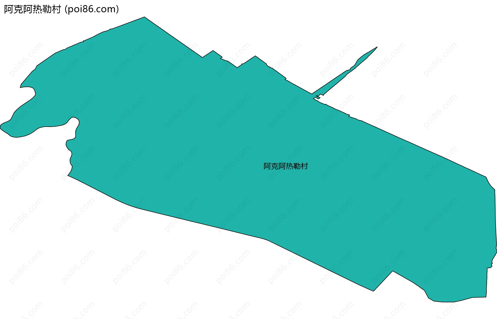 阿克阿热勒村边界地图