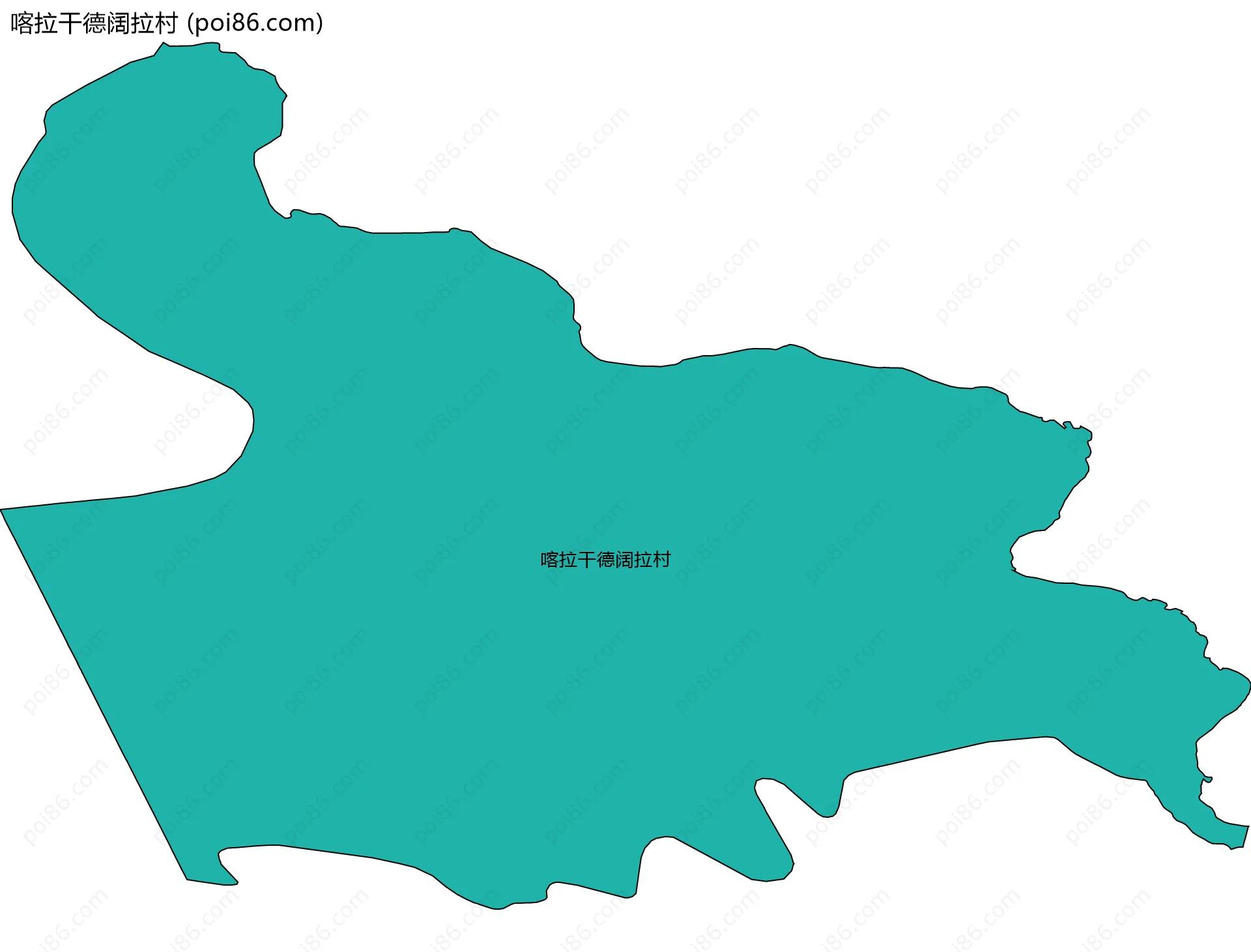 喀拉干德阔拉村边界地图