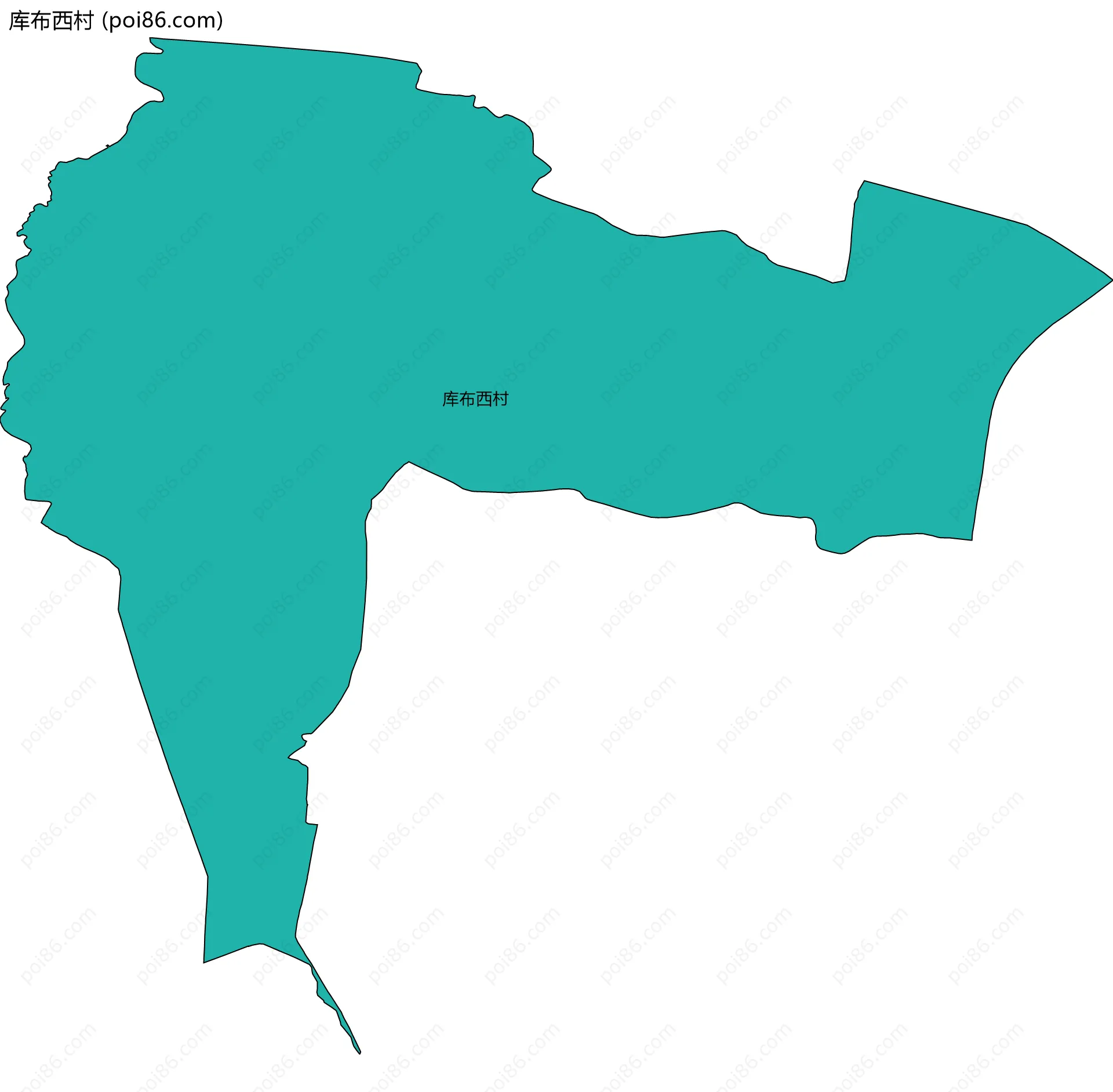 库布西村边界地图