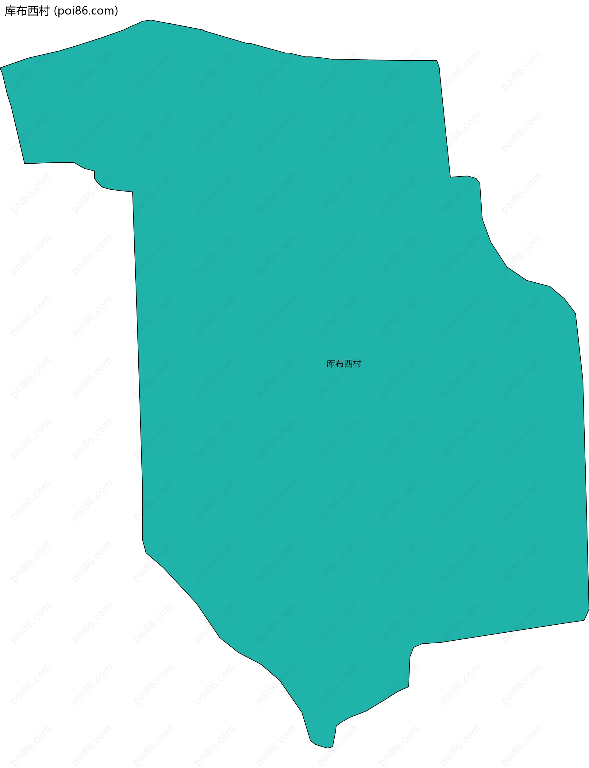 库布西村边界地图