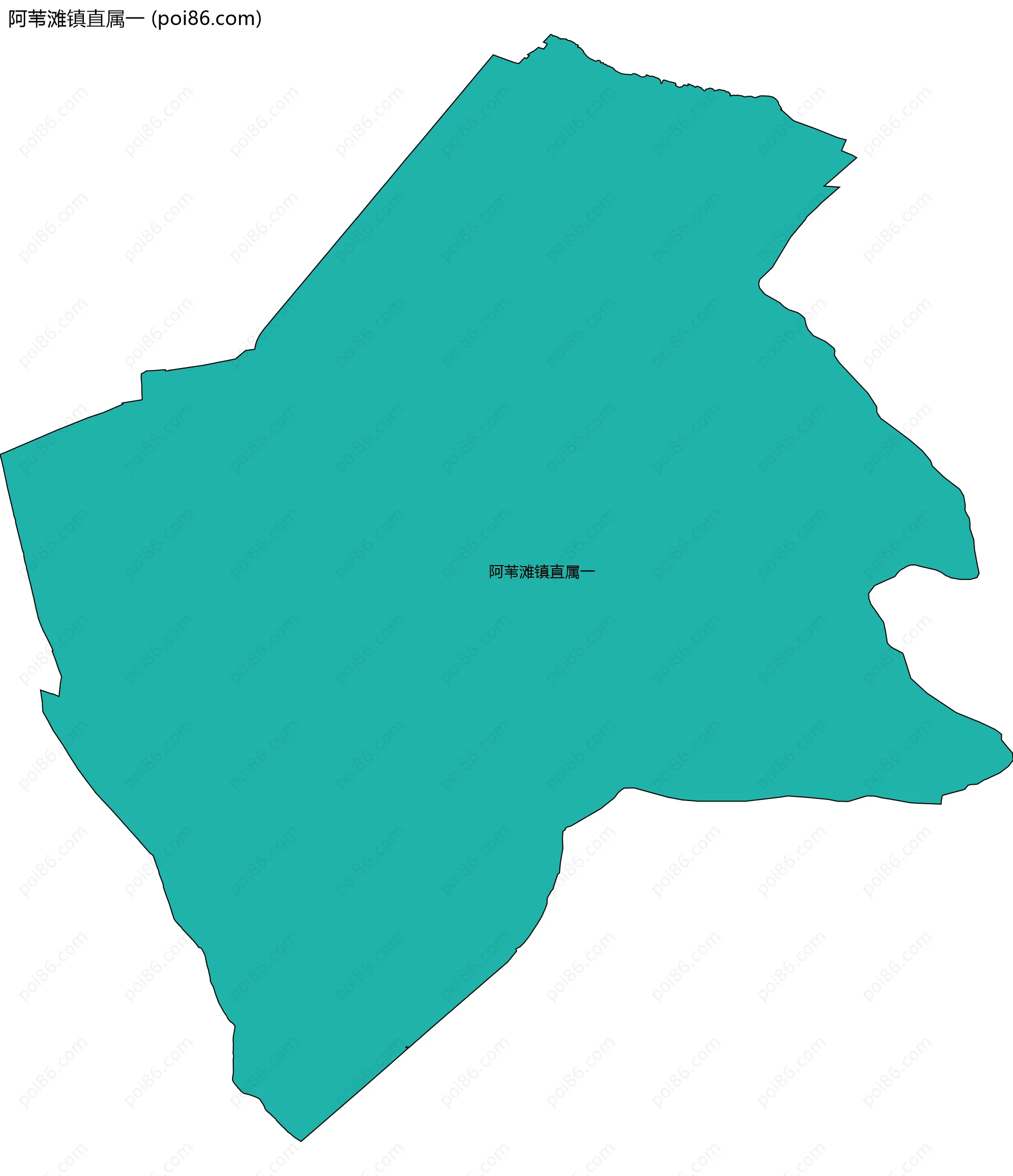 阿苇滩镇直属一边界地图