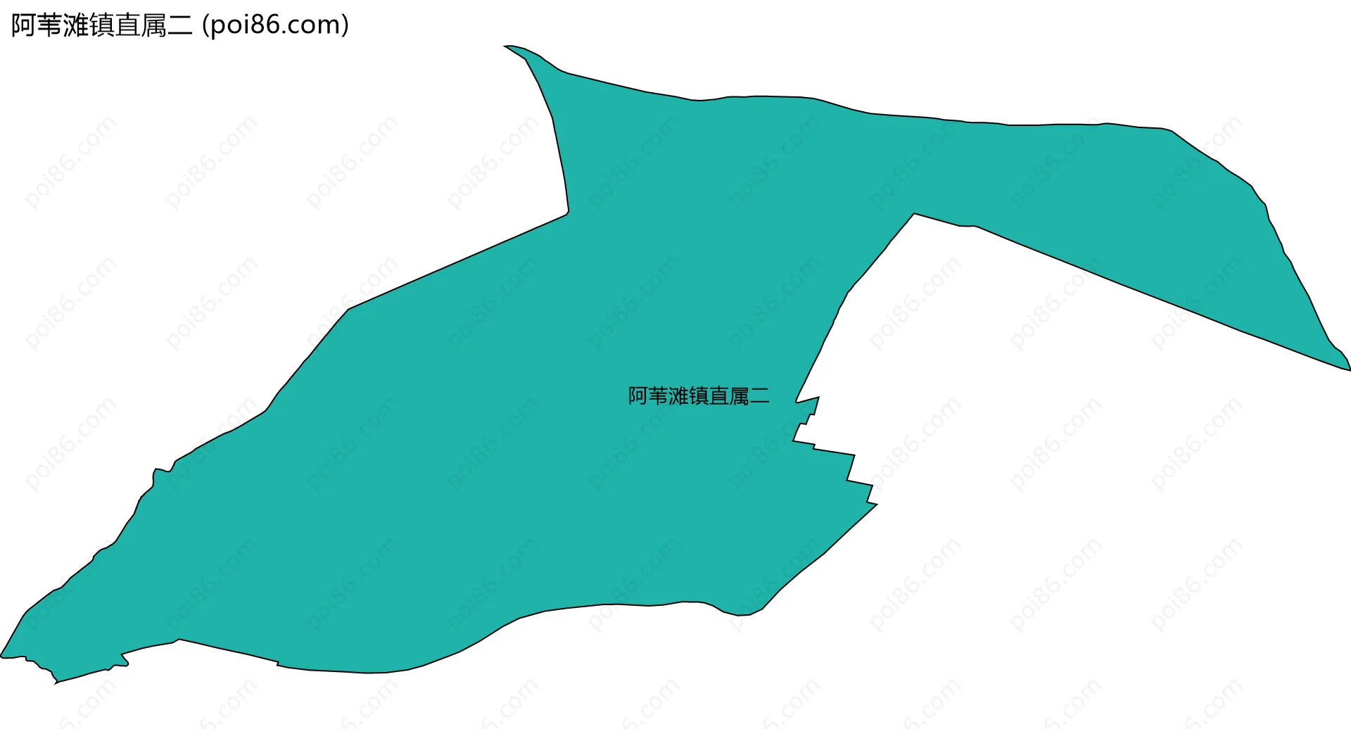 阿苇滩镇直属二边界地图