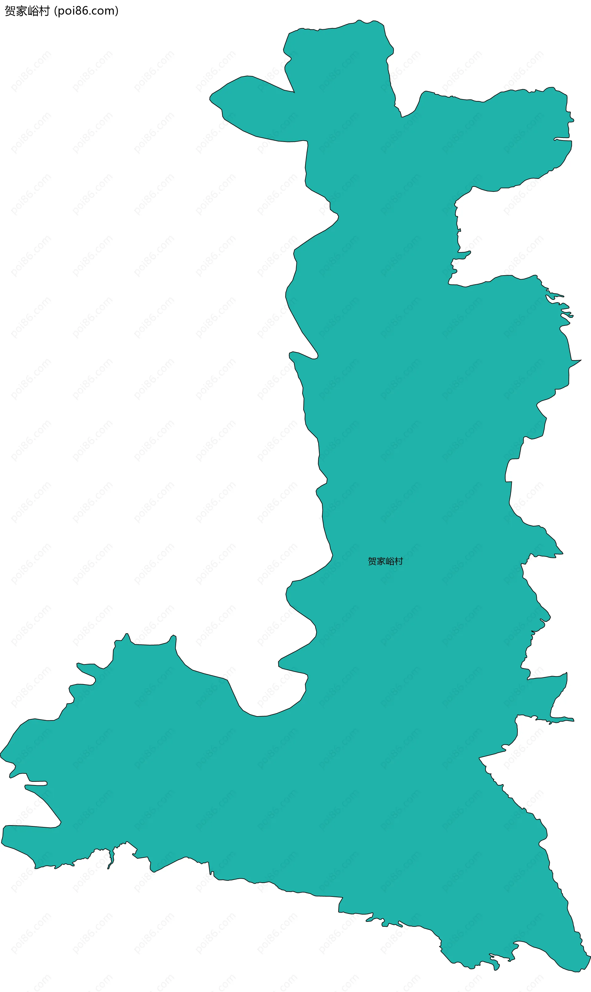 贺家峪村边界地图