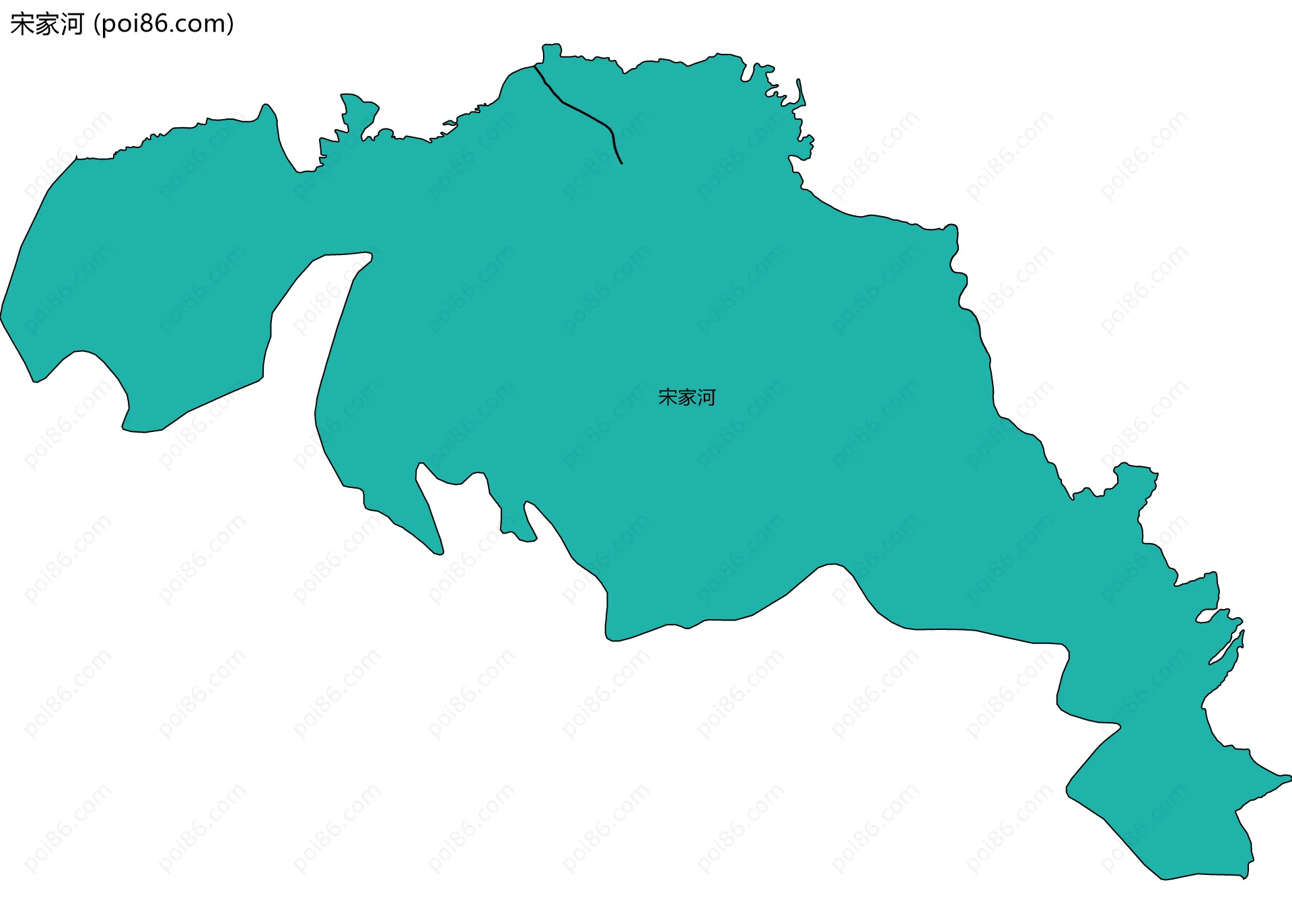 宋家河边界地图