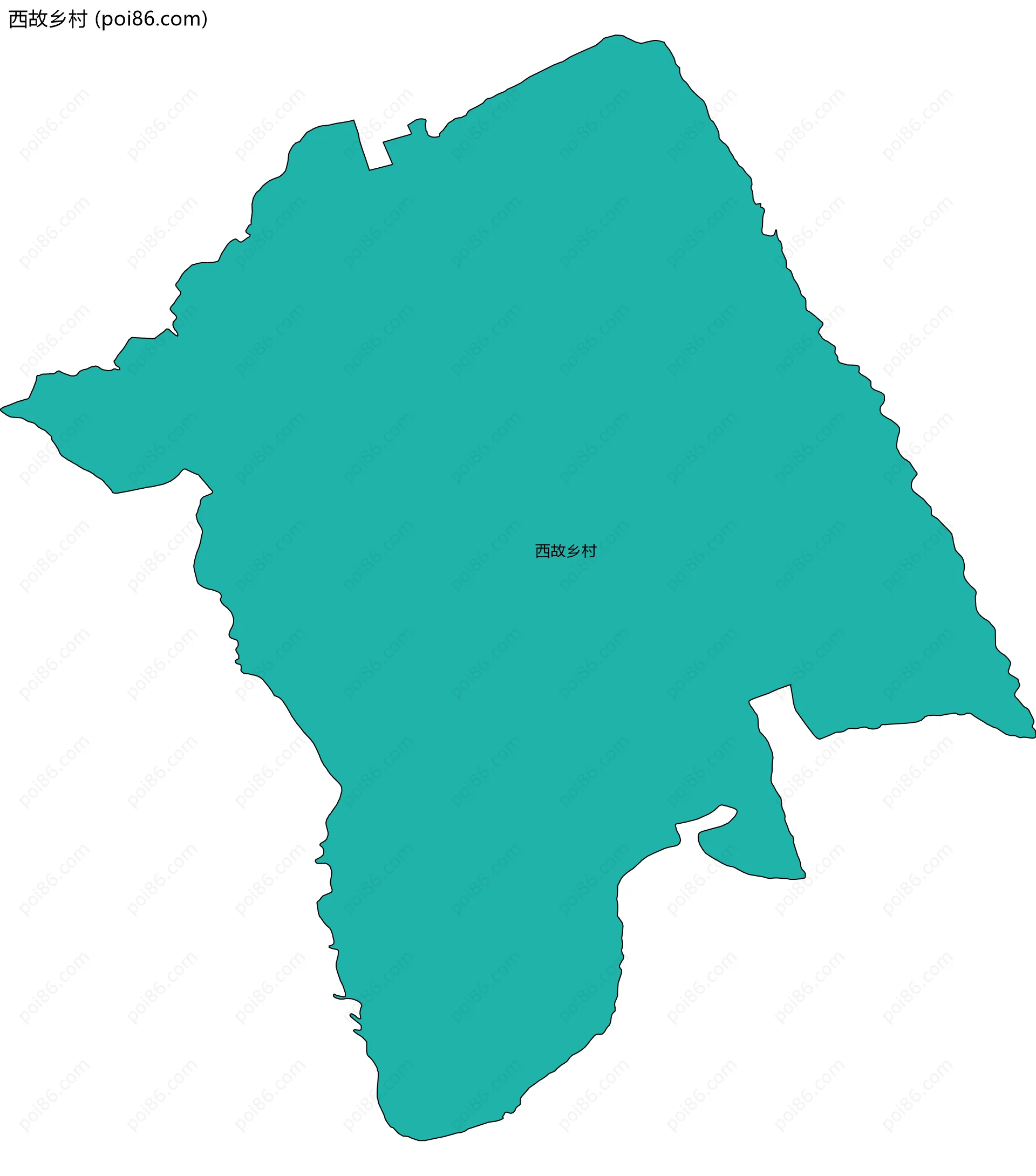 西故乡村边界地图