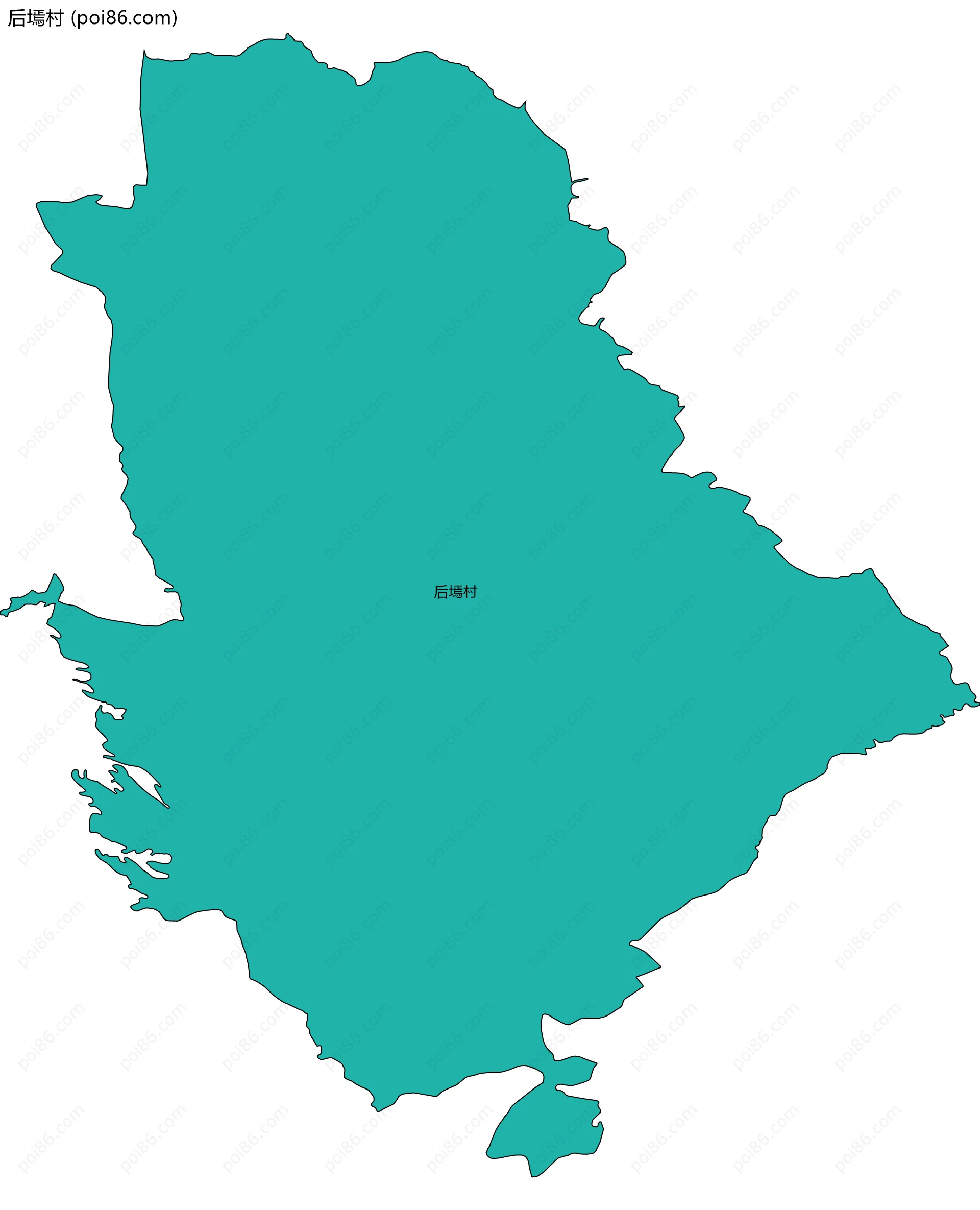 后墕村边界地图