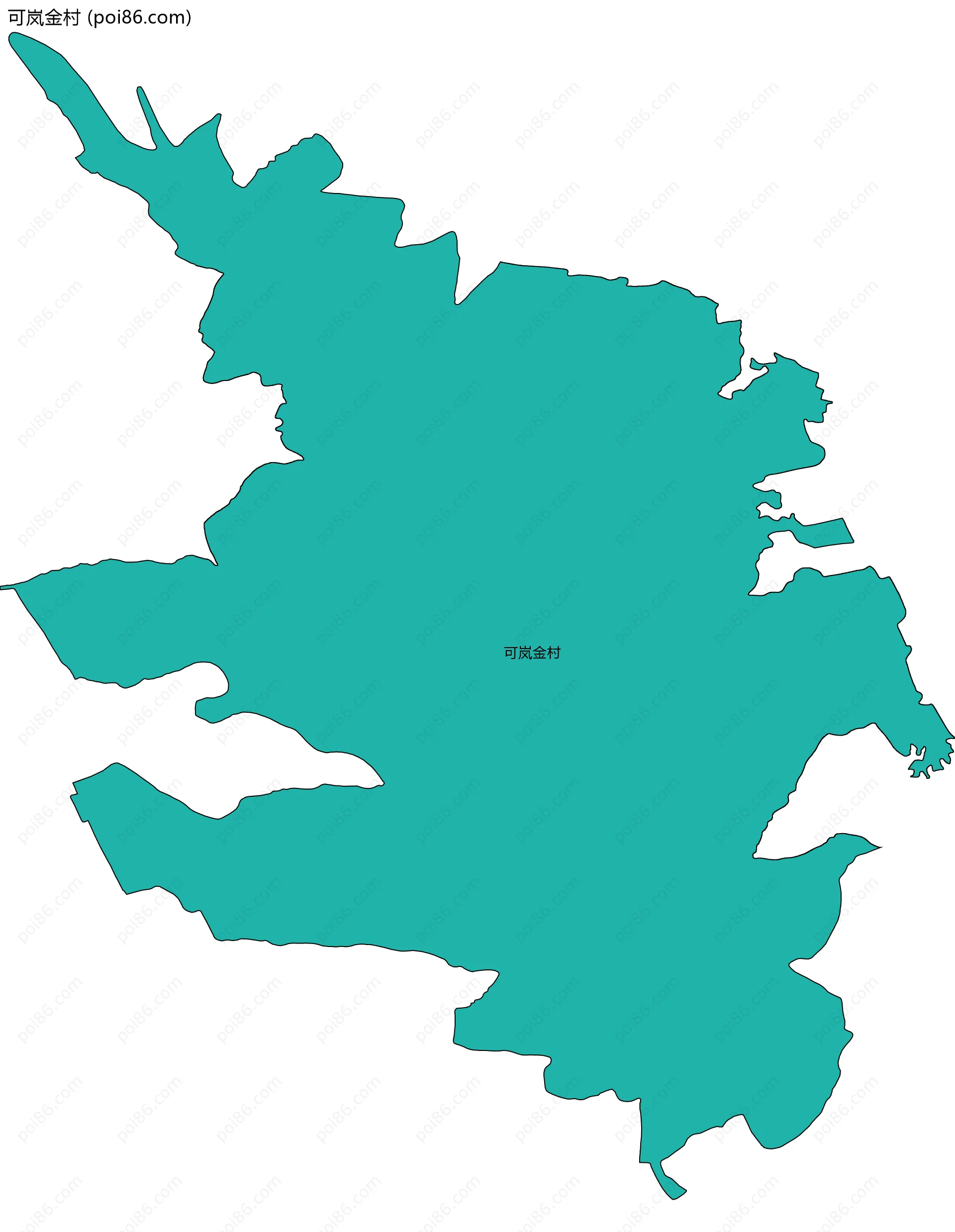 可岚金村边界地图