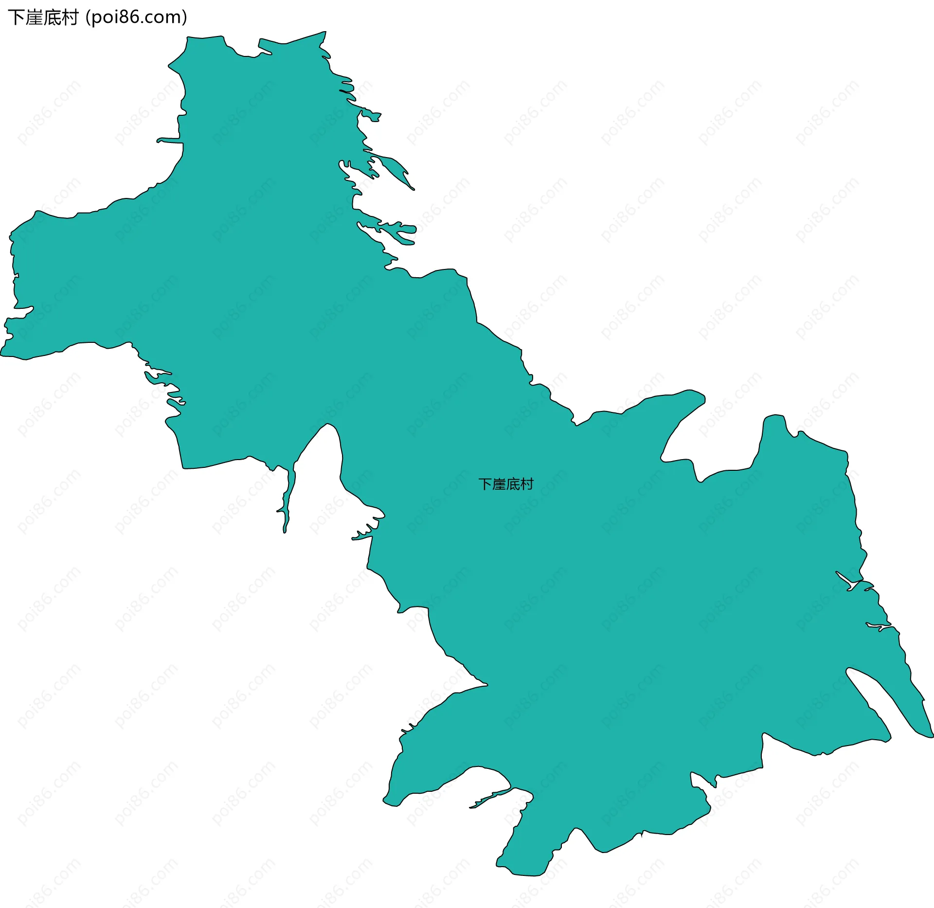 下崖底村边界地图